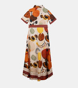 Robe longue à manches courtes Alma