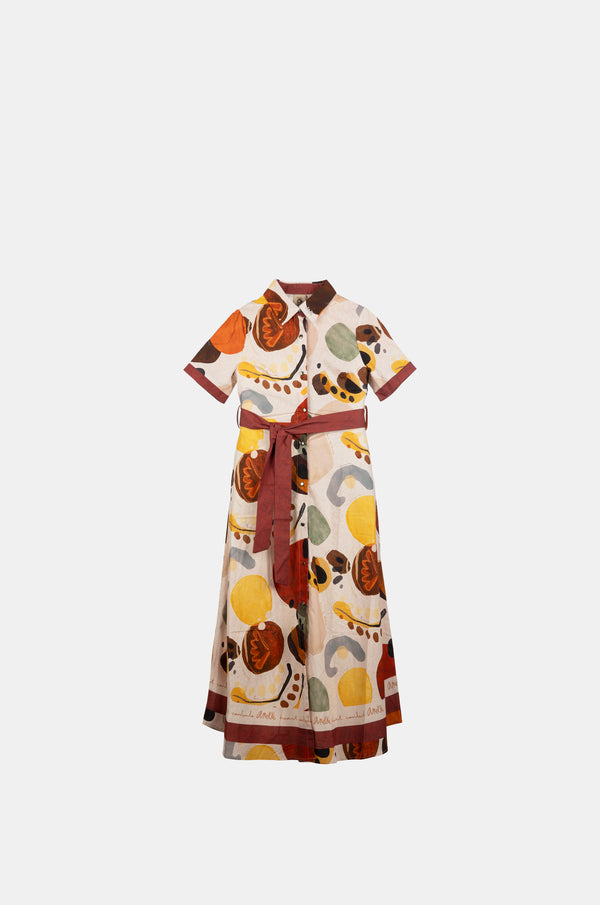 Robe longue à manches courtes Alma