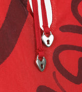 Robe rouge à manches courtes