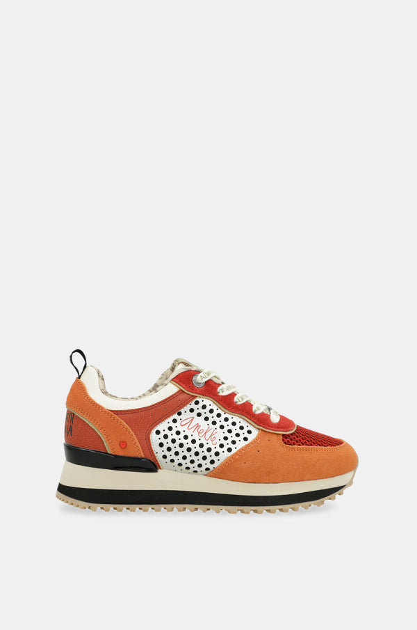 Baskets à plateforme rouges