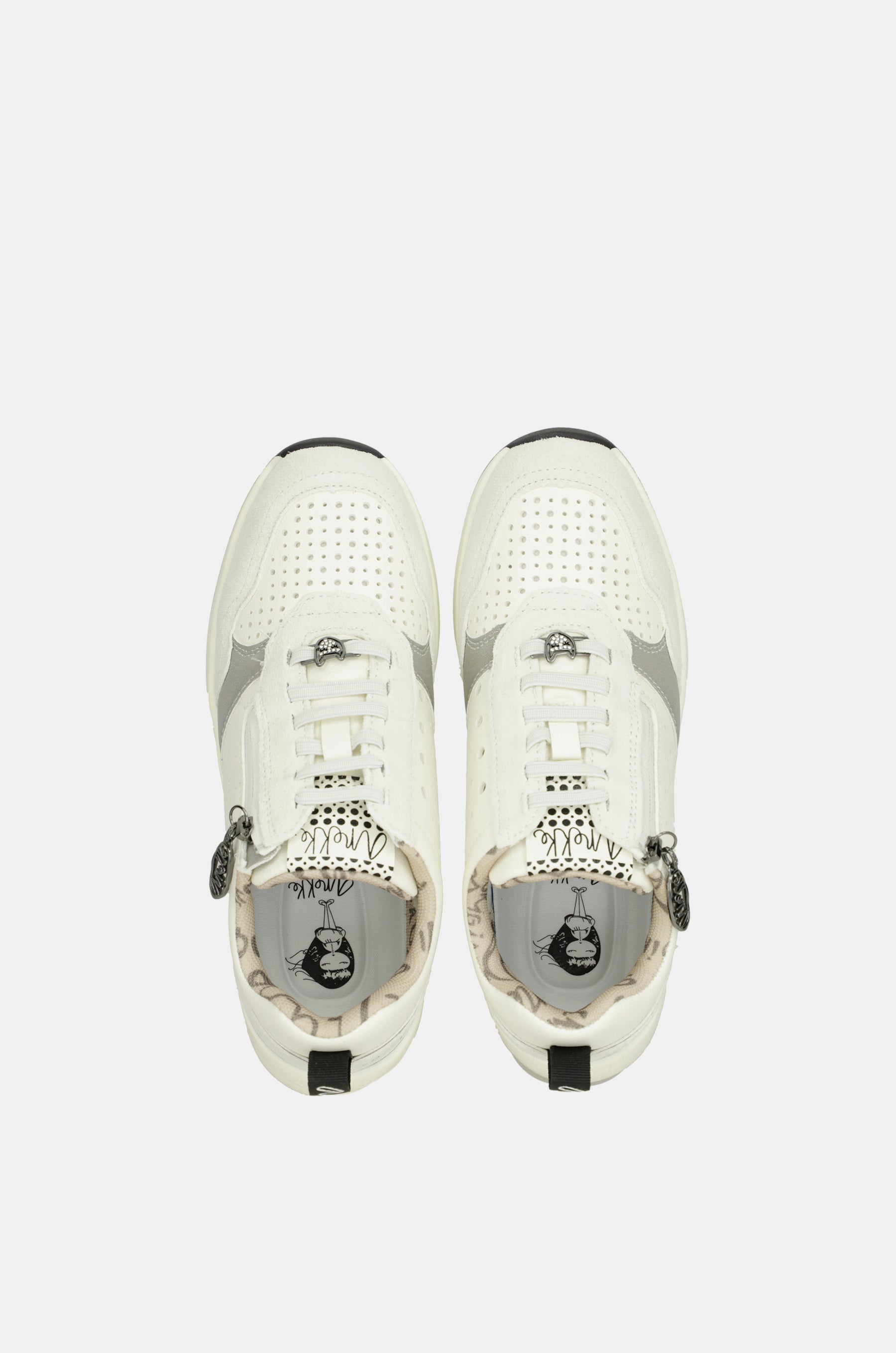 Baskets blanches à semelle compensée Lunares