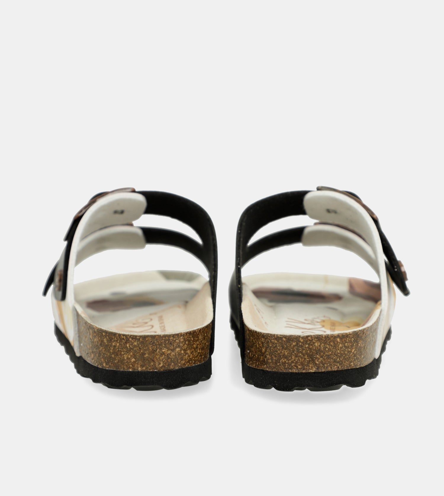 Sandales bio multicolores noires