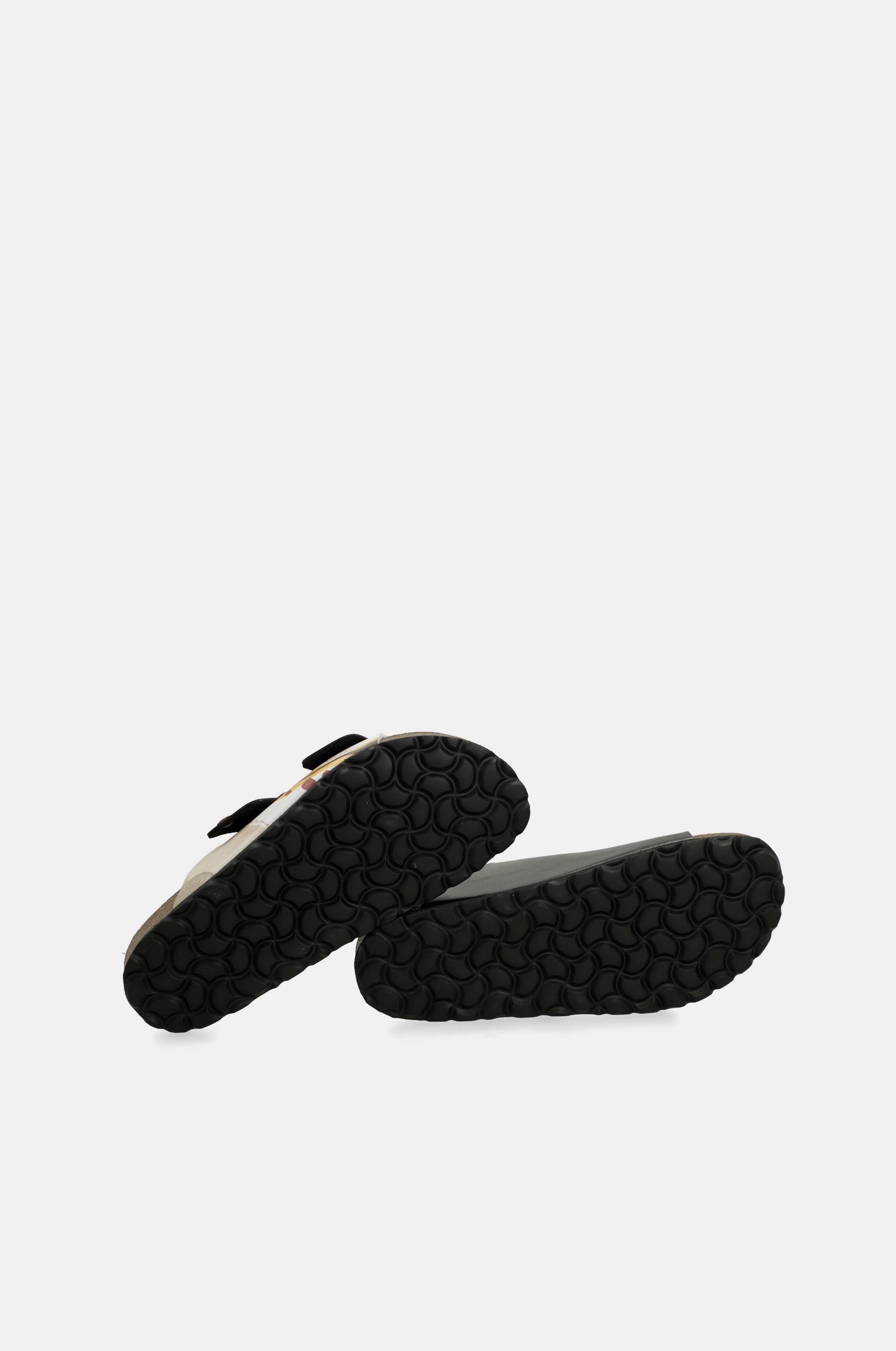 Sandales bio multicolores noires