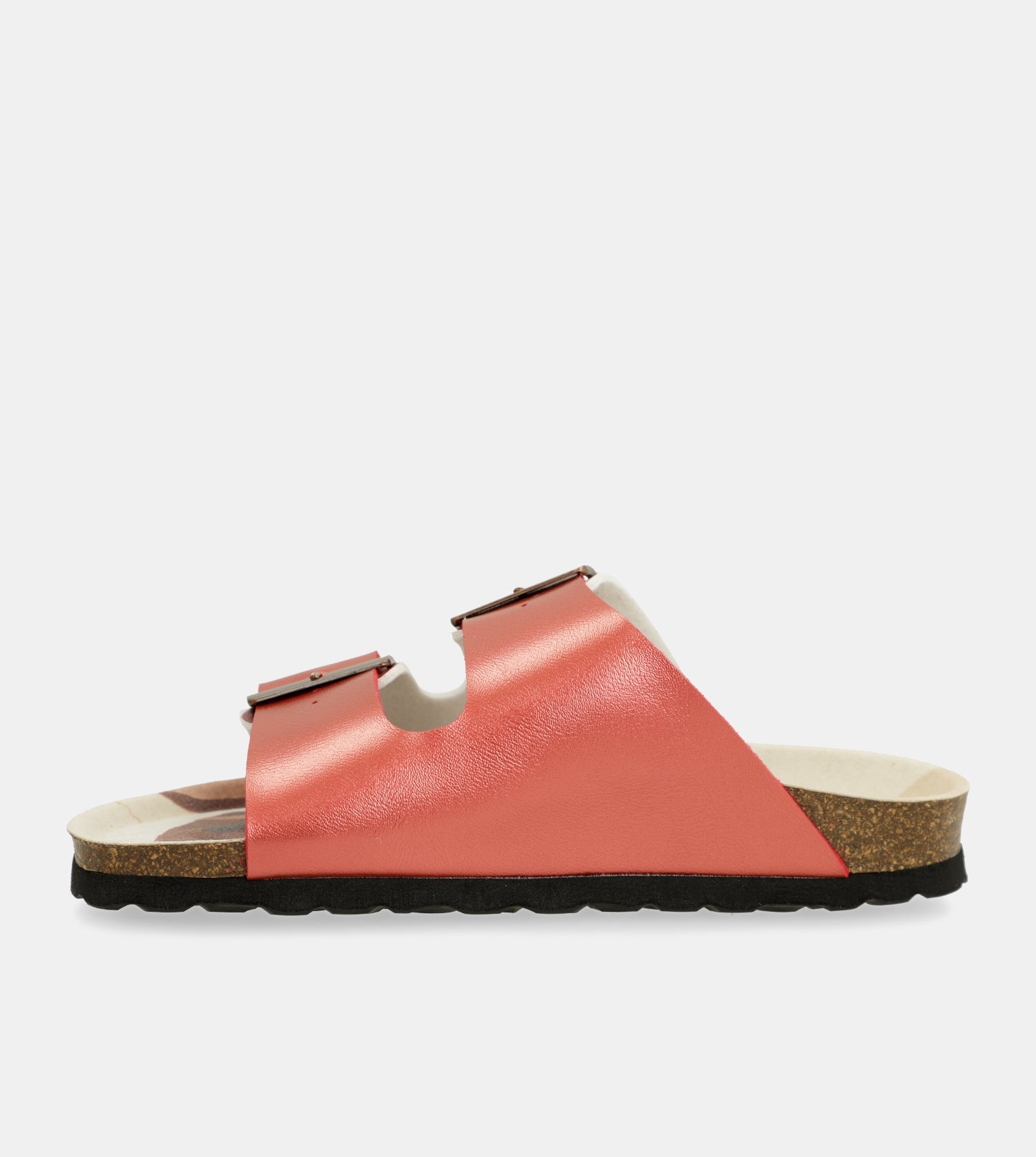 Sandales bio multicolores rouges