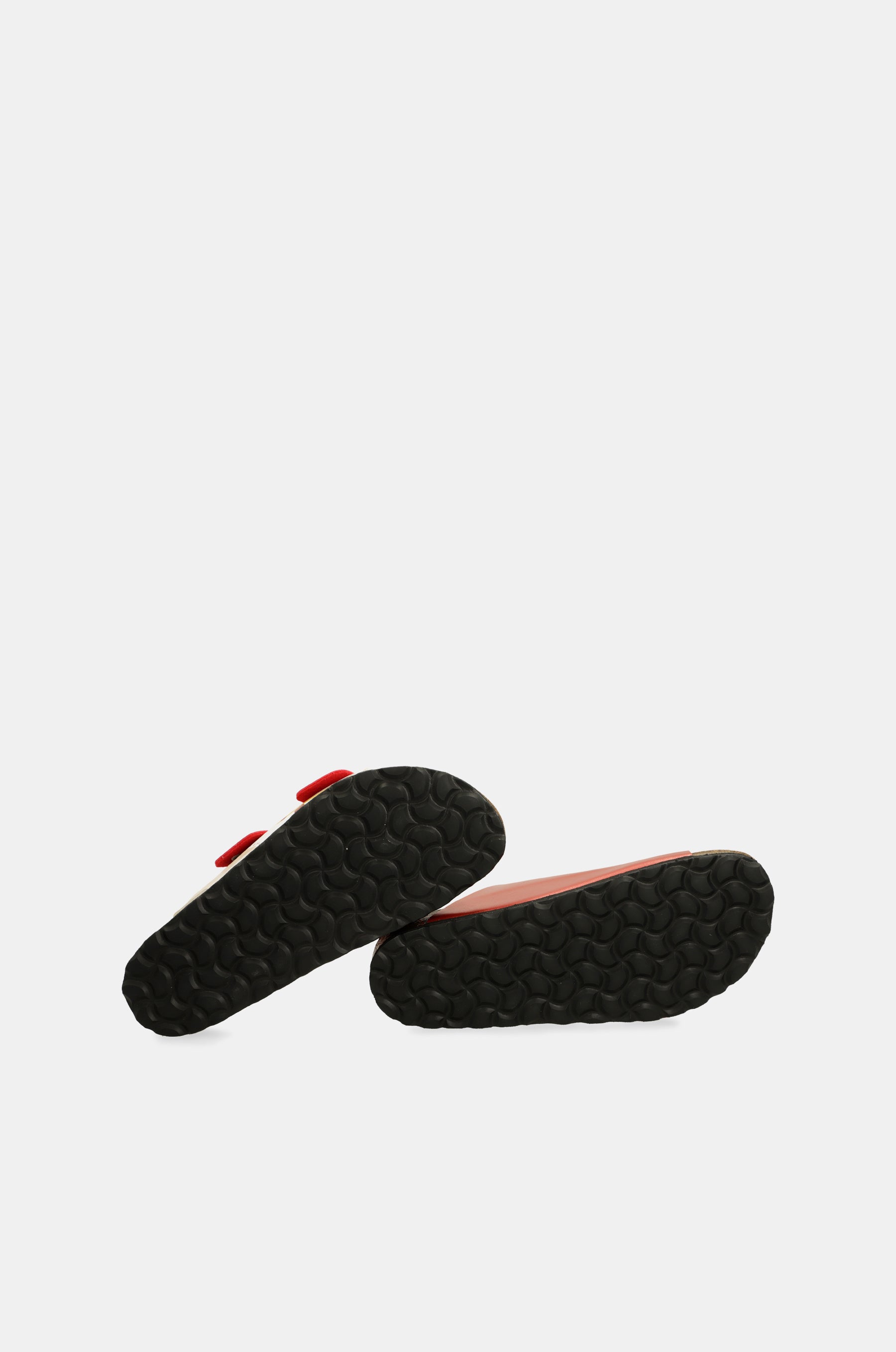 Sandales bio multicolores rouges