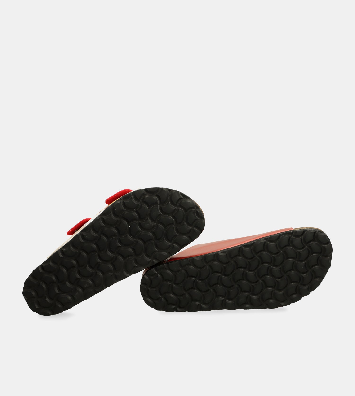 Sandales bio multicolores rouges