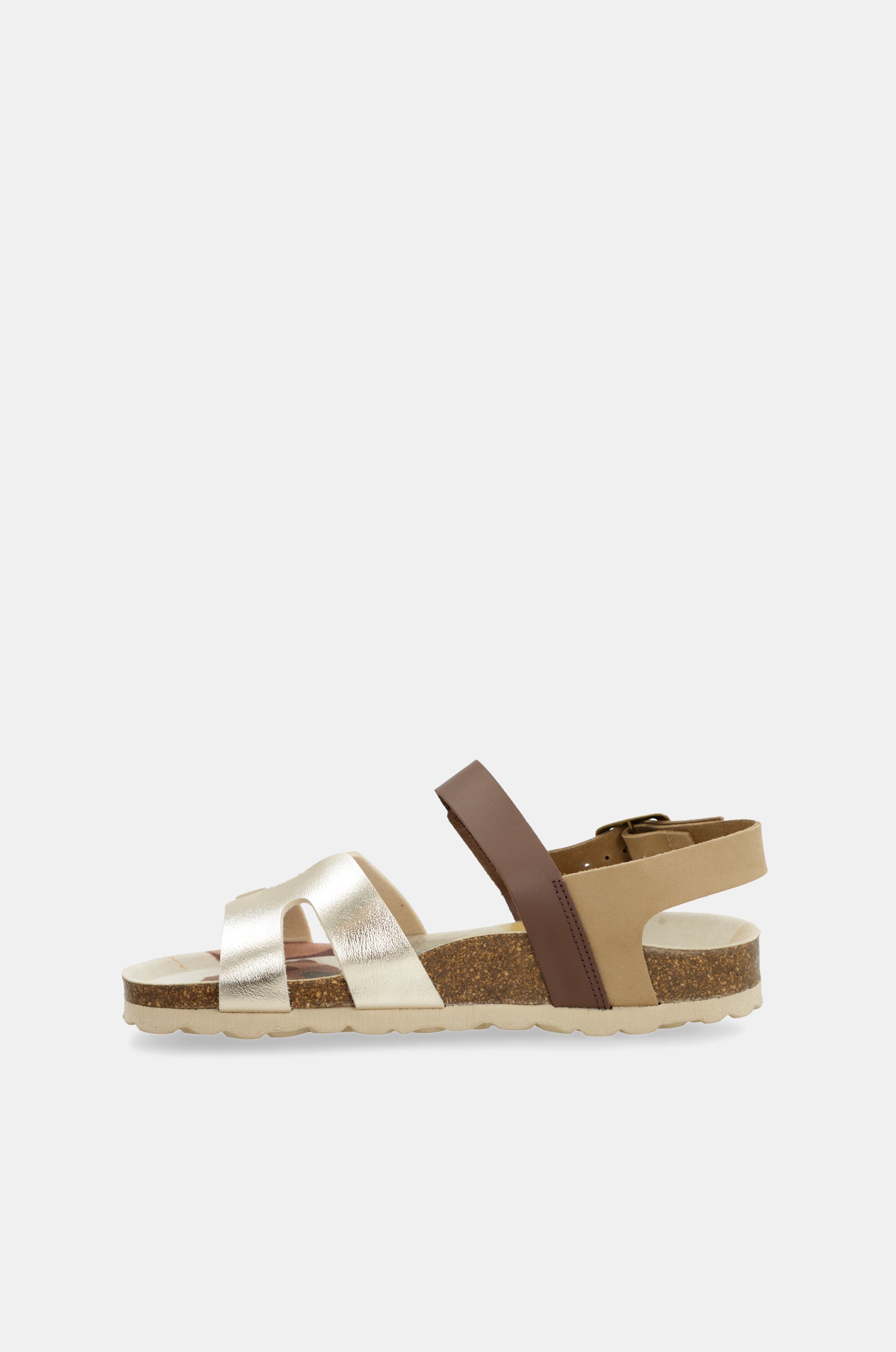 Sandales dorées et marron