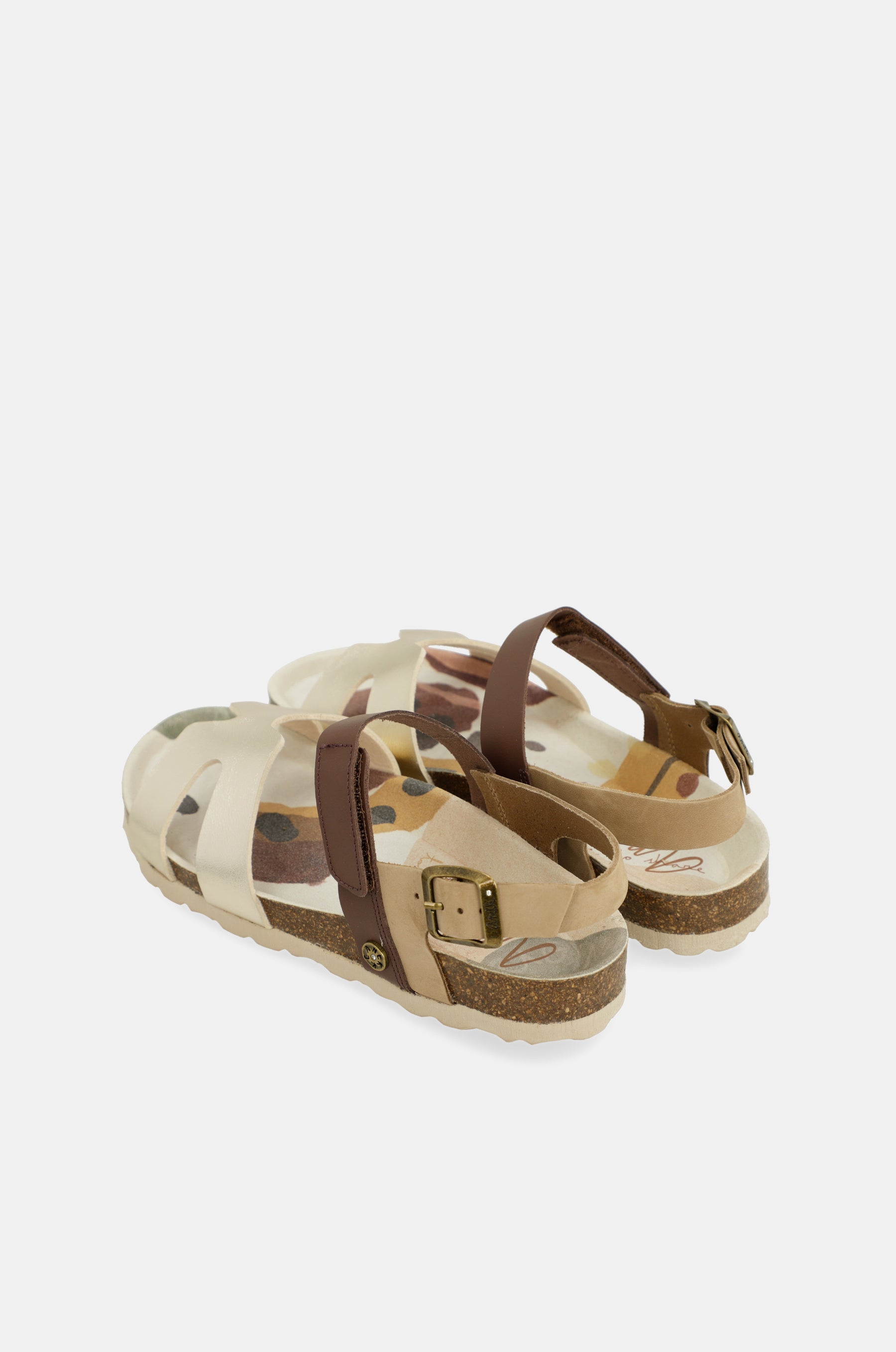Sandales dorées et marron