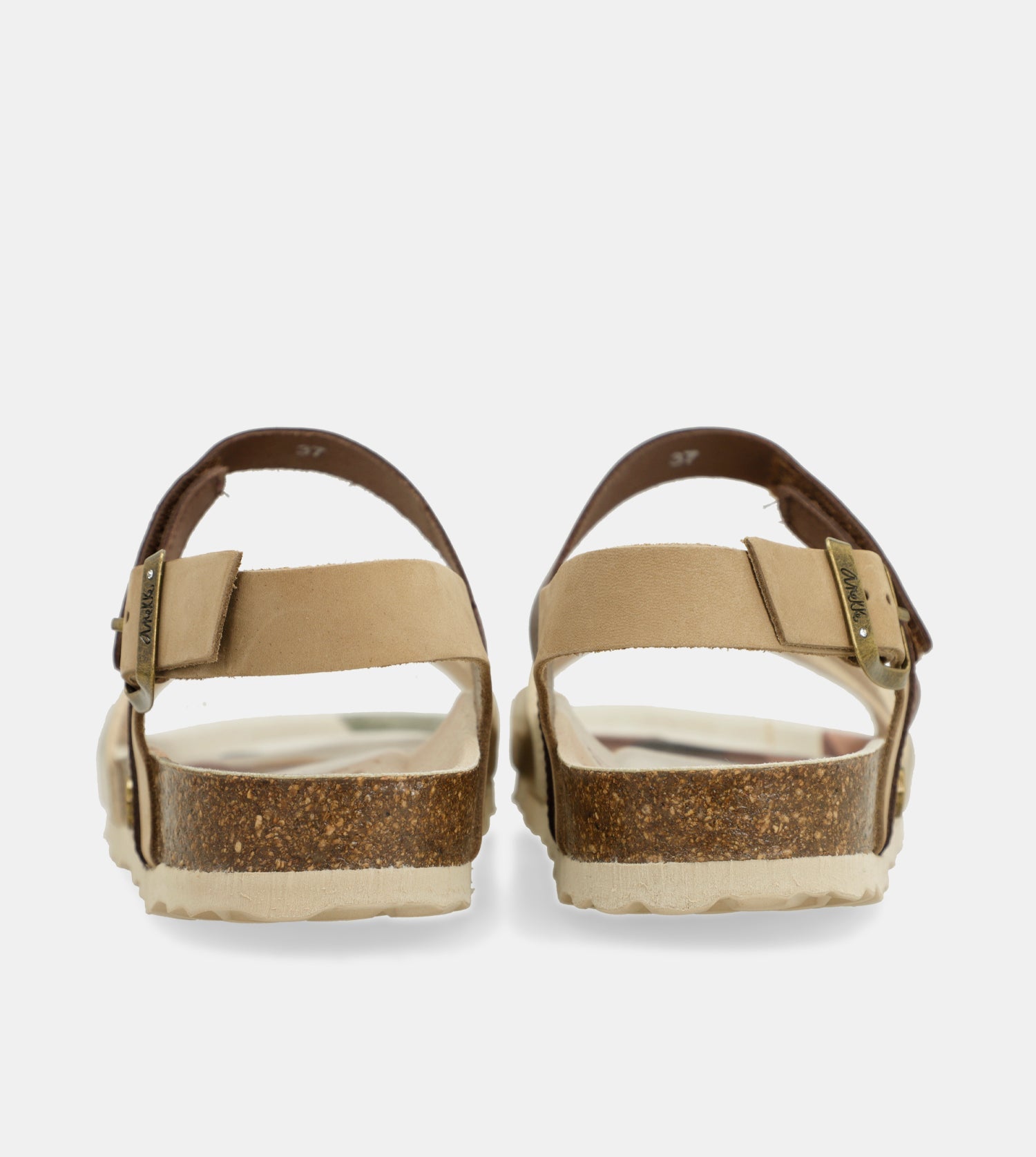 Sandales dorées et marron