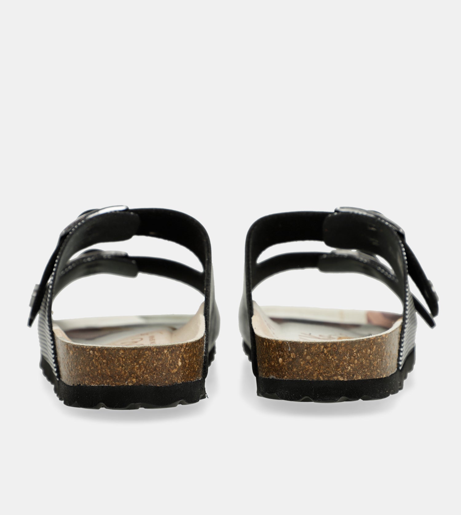 Sandales bio noires à pois