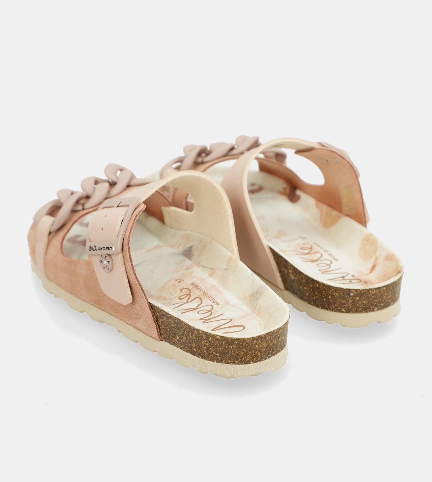 Sandales bio roses à chaîne