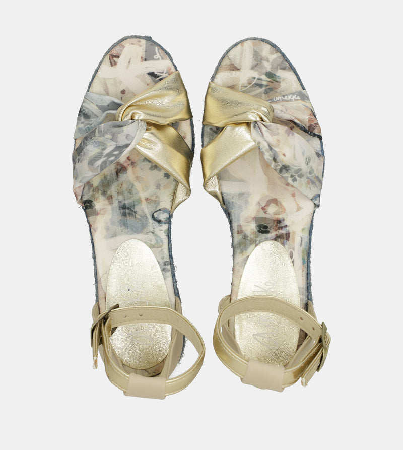 Sandales compensées bleues Memories