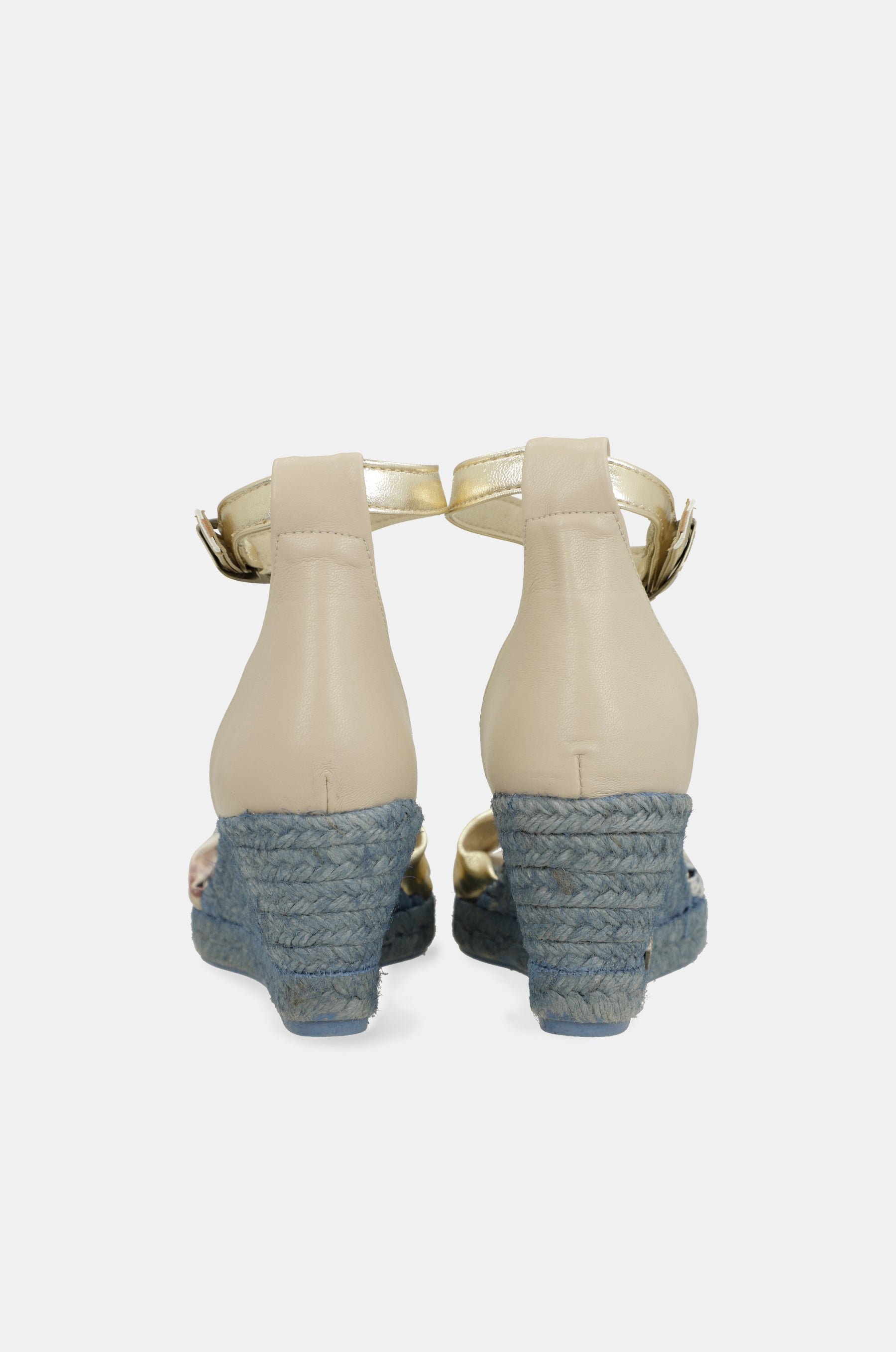 Sandales compensées bleues Memories