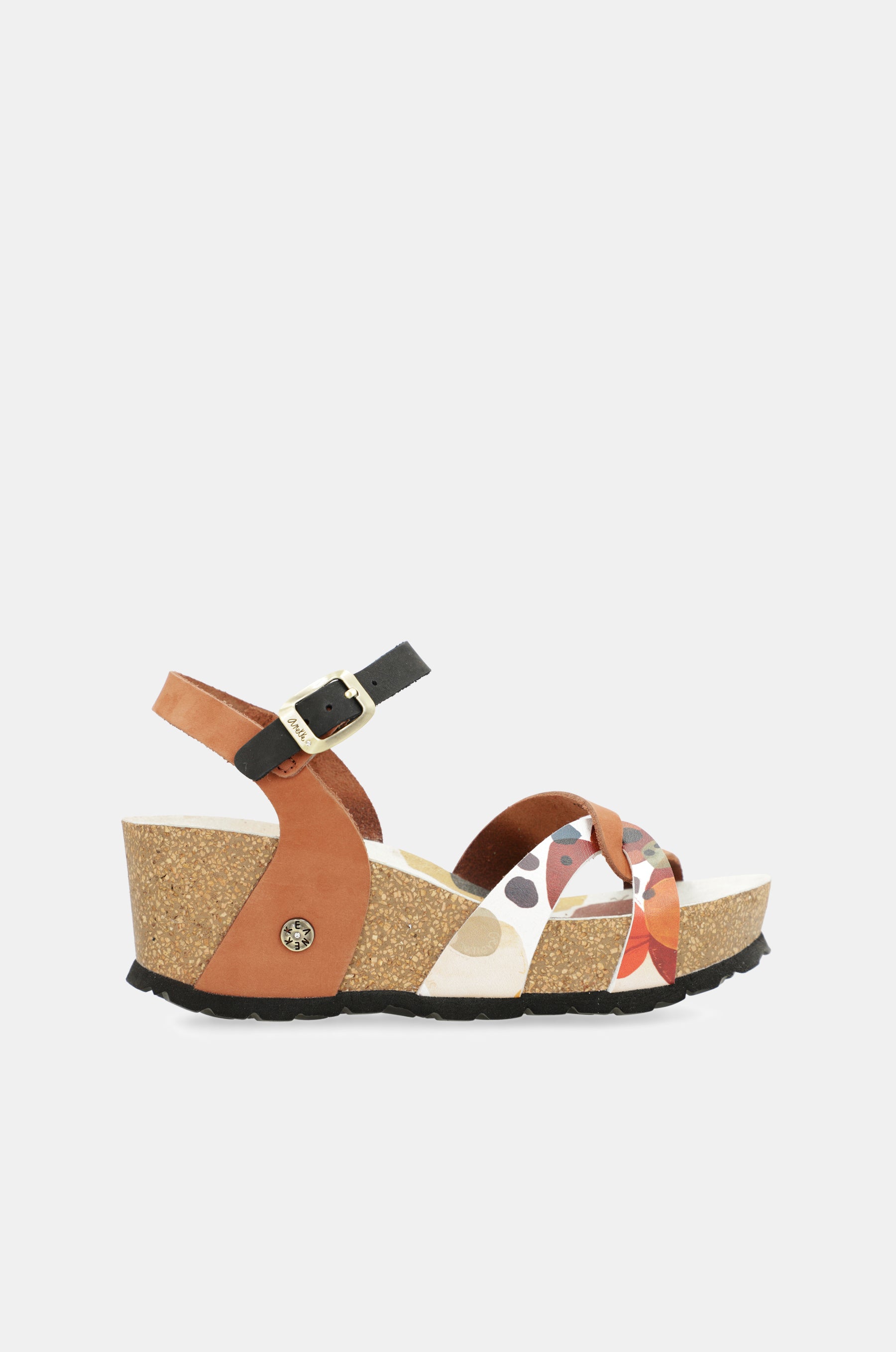 Sandales compensées bio à brides en cuir