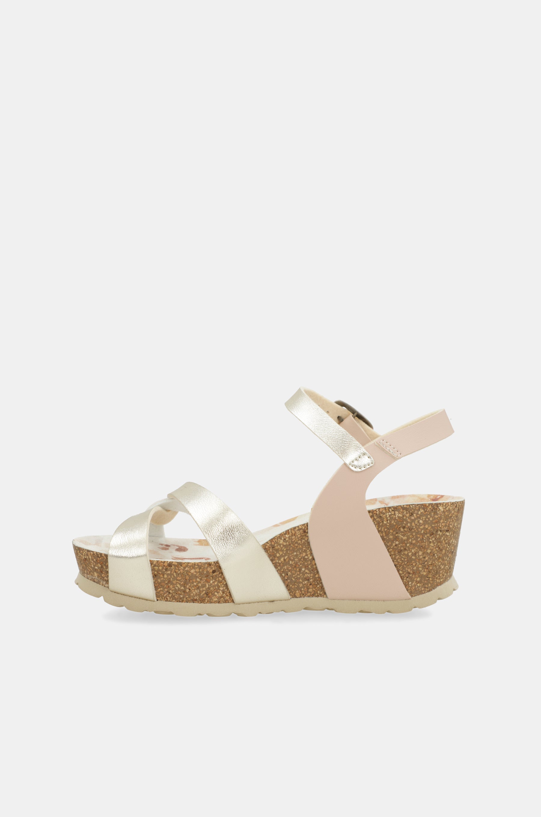 Sandales compensées bio à brides blanches