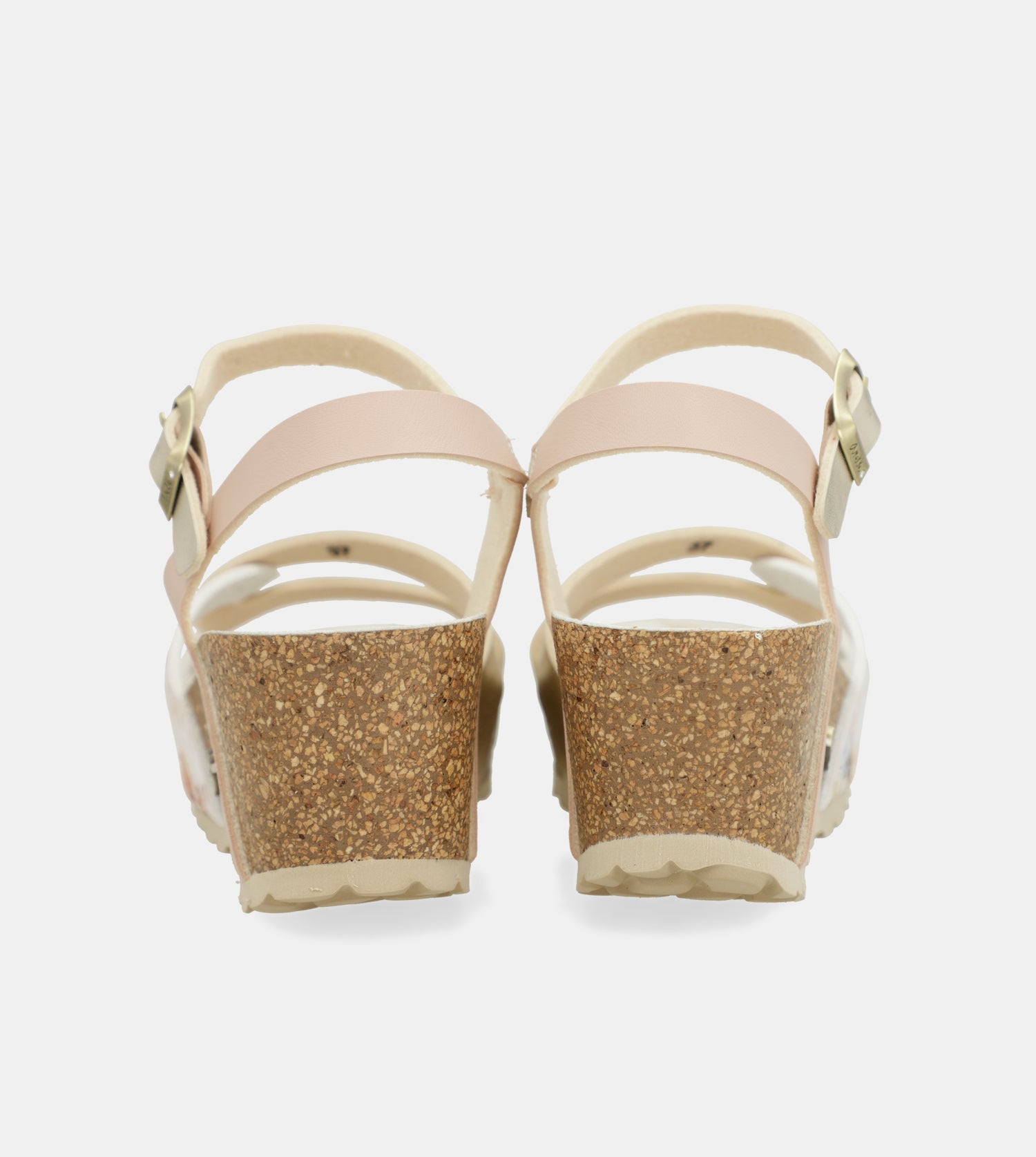 Sandales compensées bio à brides blanches