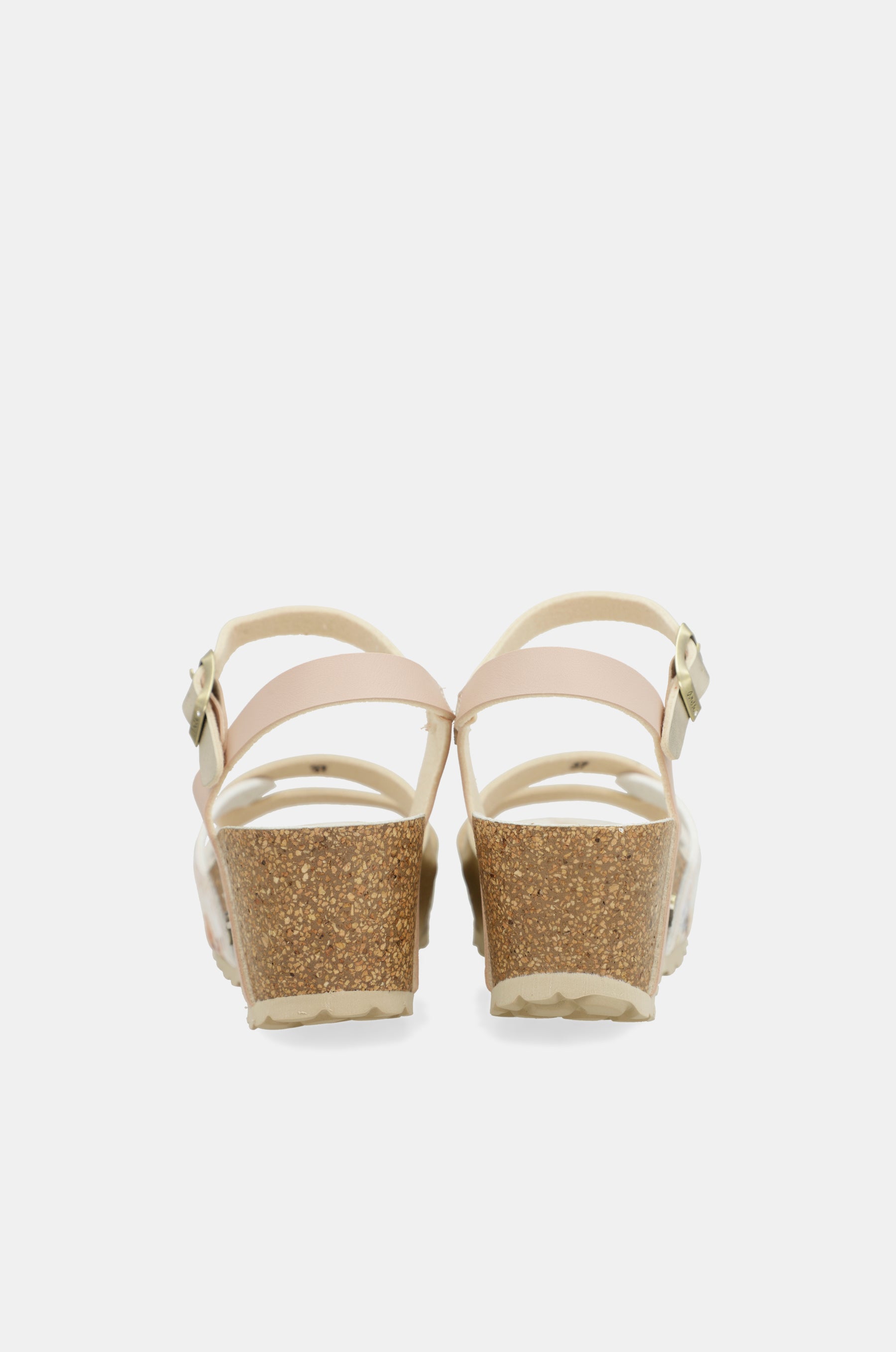Sandales compensées bio à brides blanches