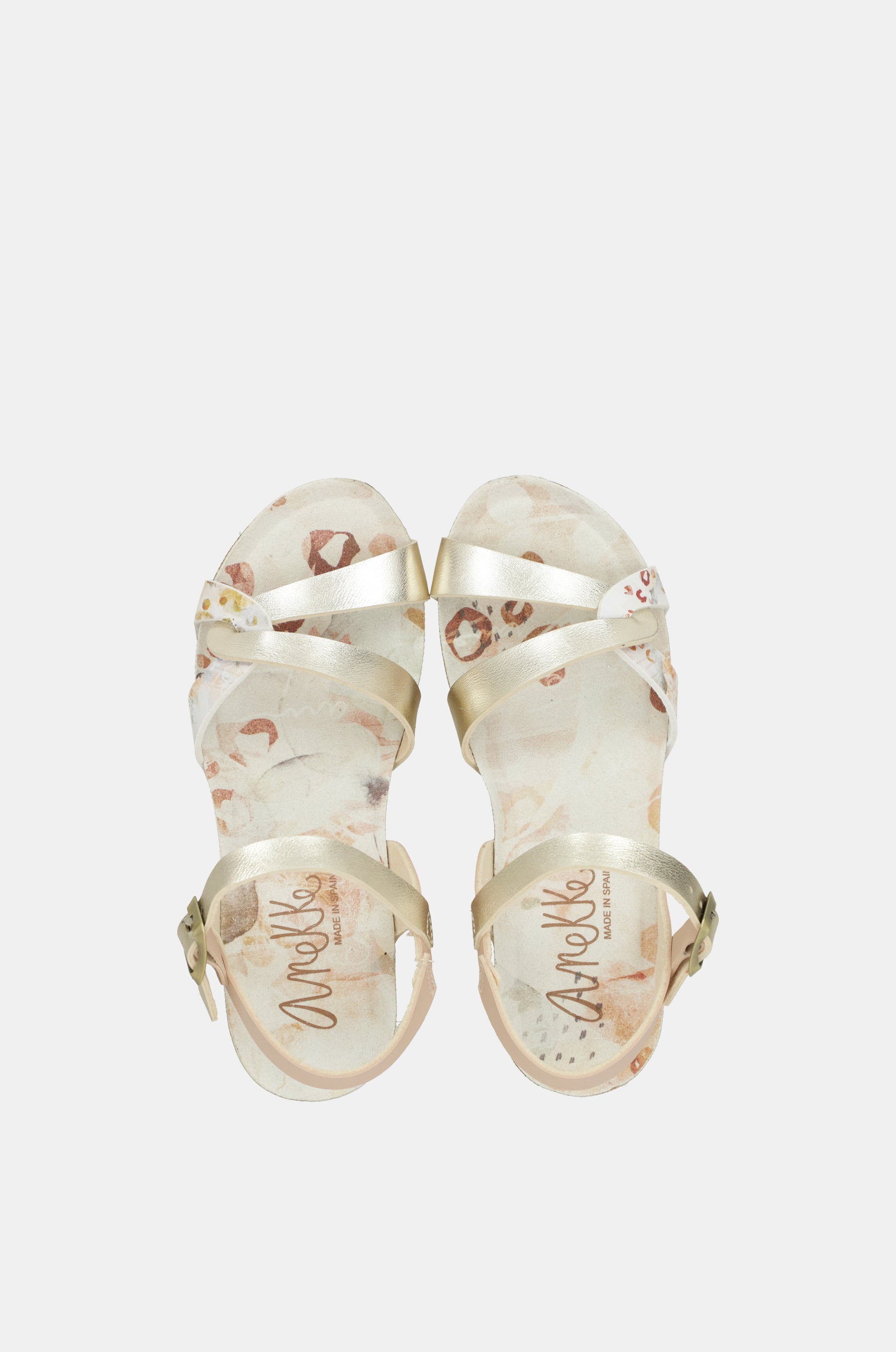 Sandales compensées bio à brides blanches