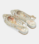 Ballerines slingback dorées et argentées