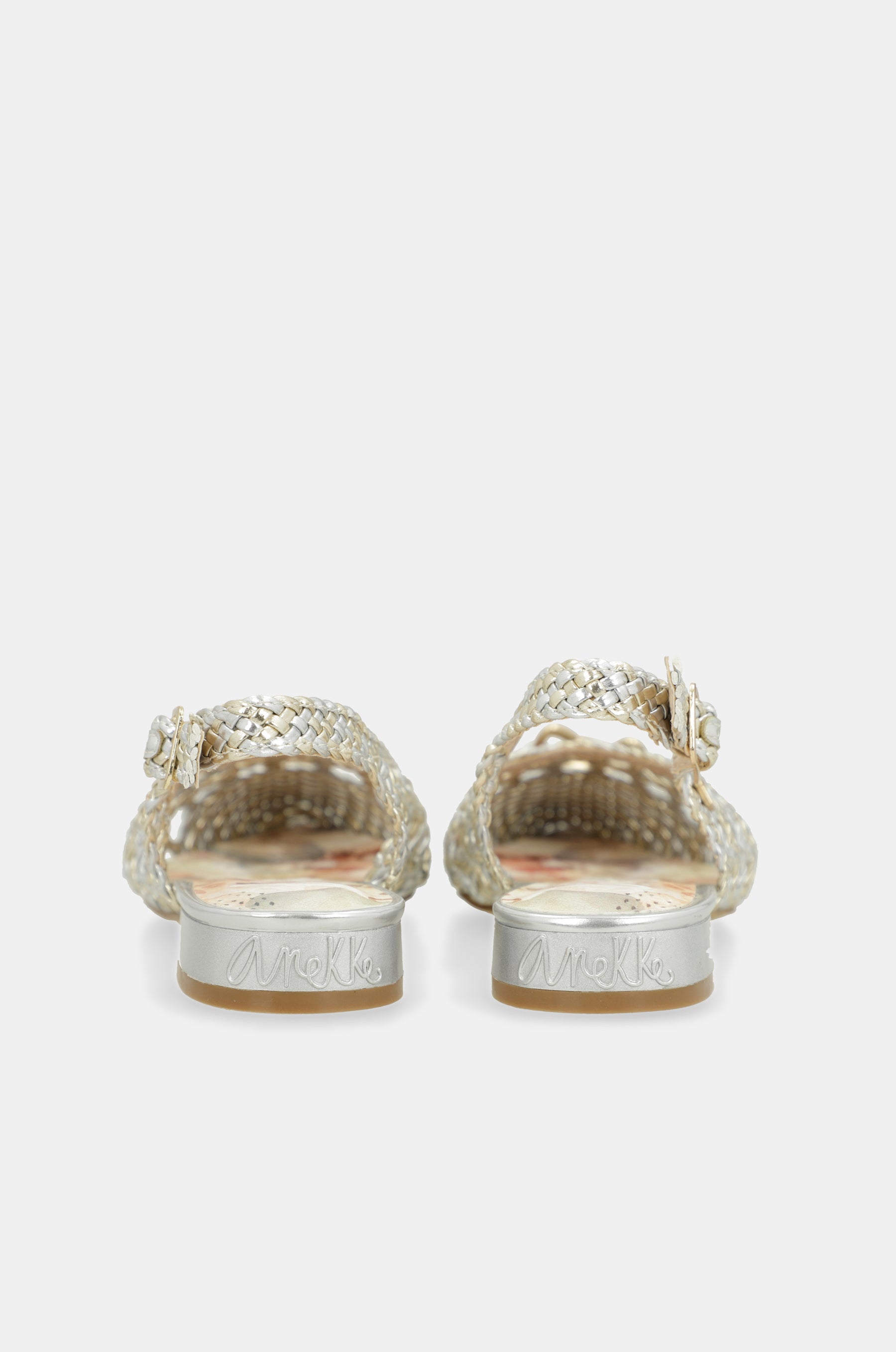 Ballerines slingback dorées et argentées
