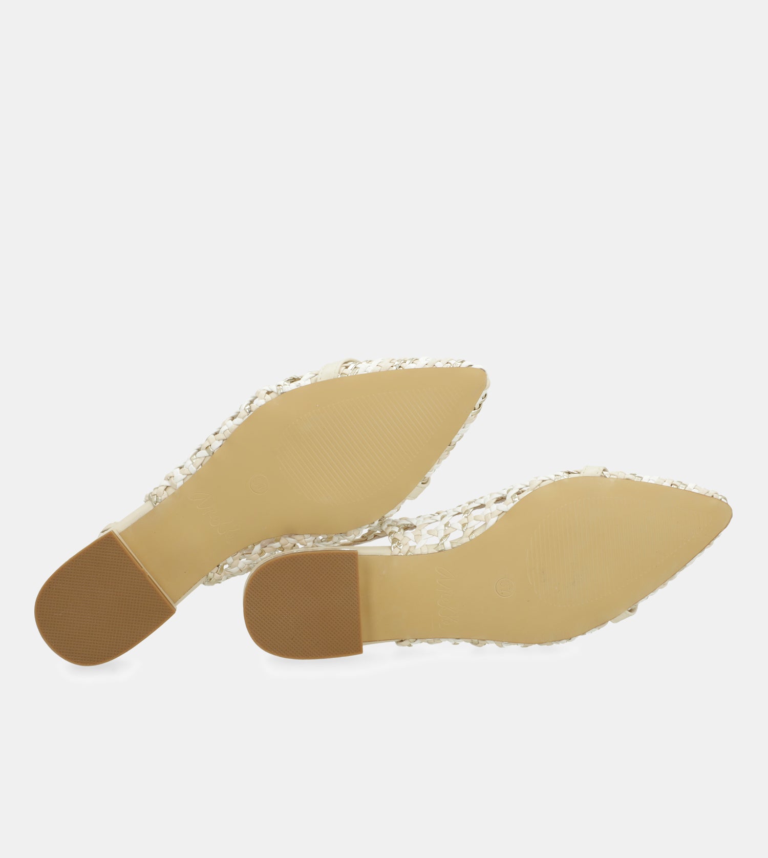 Ballerines slingback blanches et roses