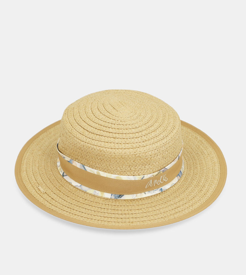 Chapeau en raphia beige