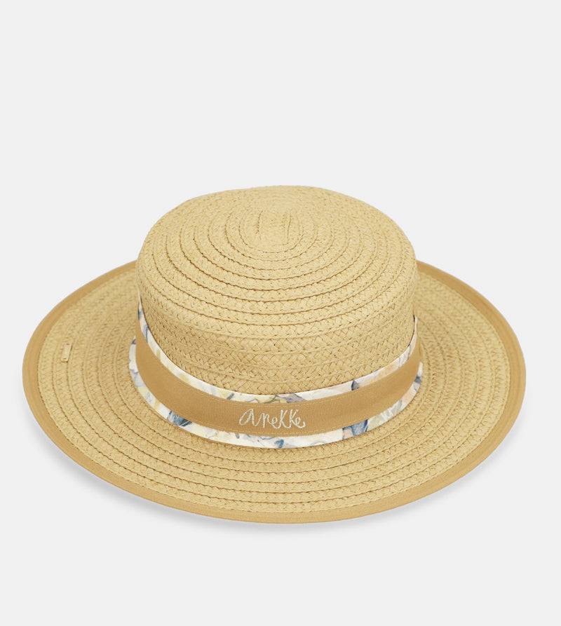Chapeau en raphia beige