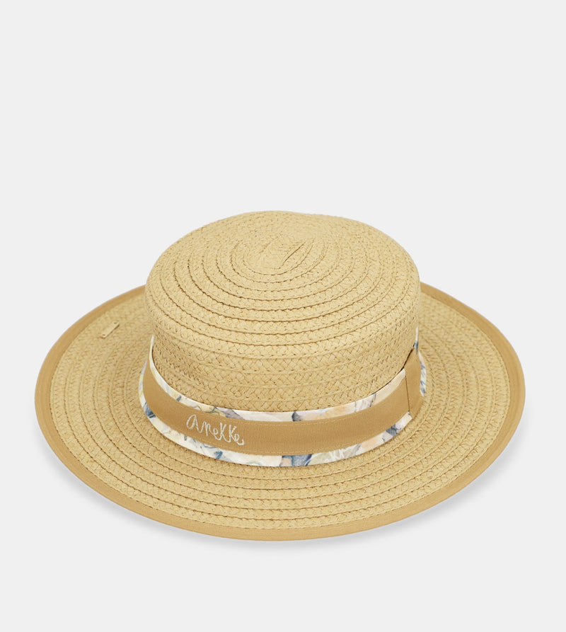 Chapeau en raphia beige