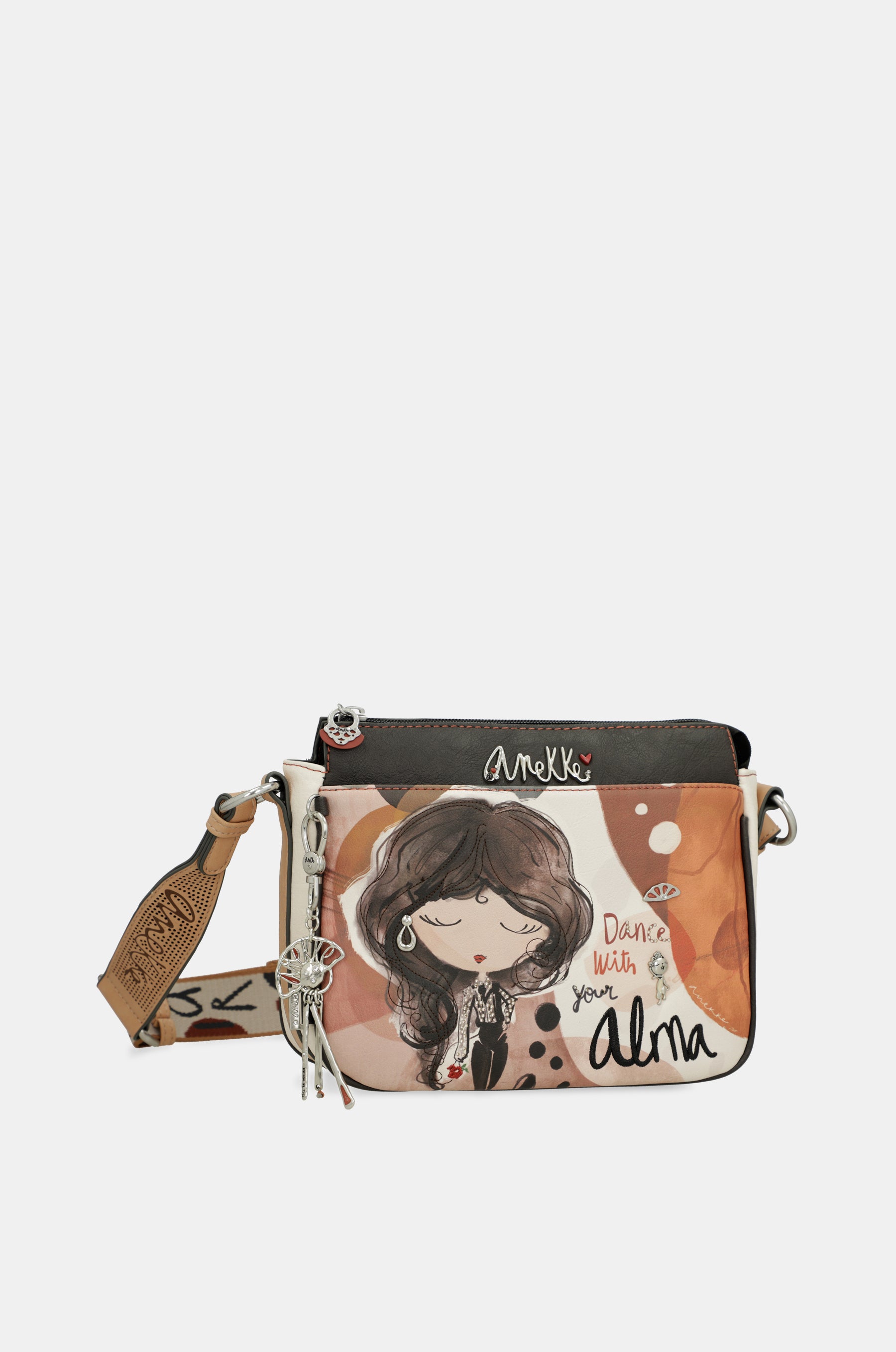 Sac bandoulière moyen à 3 compartiments Alma