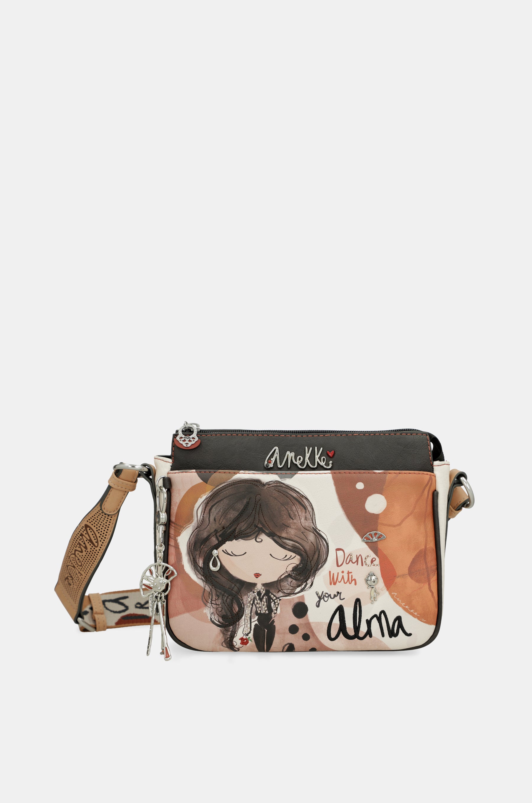 Sac bandoulière moyen à 3 compartiments Alma