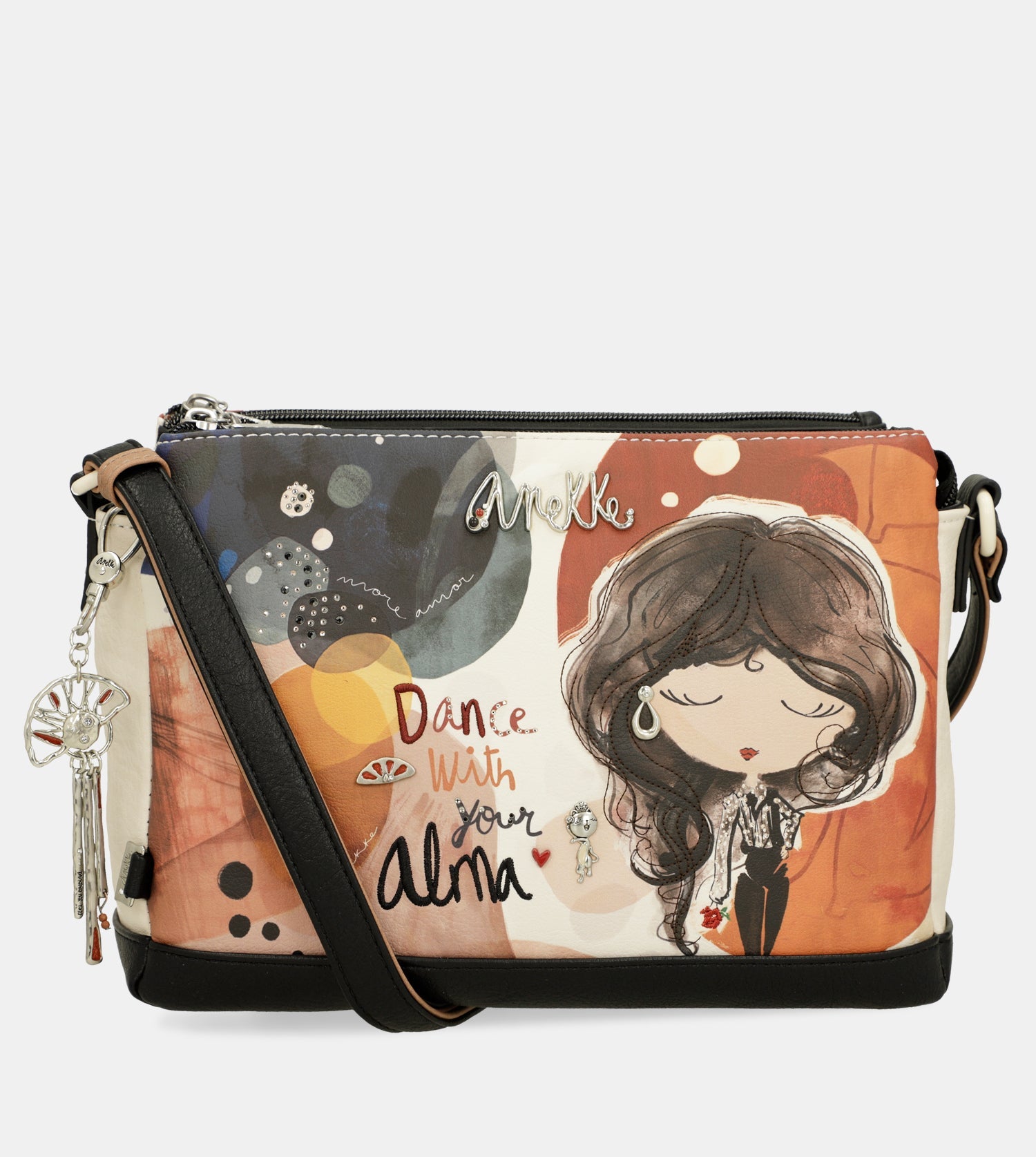 Sac bandoulière imprimé 3 compartiments Alma