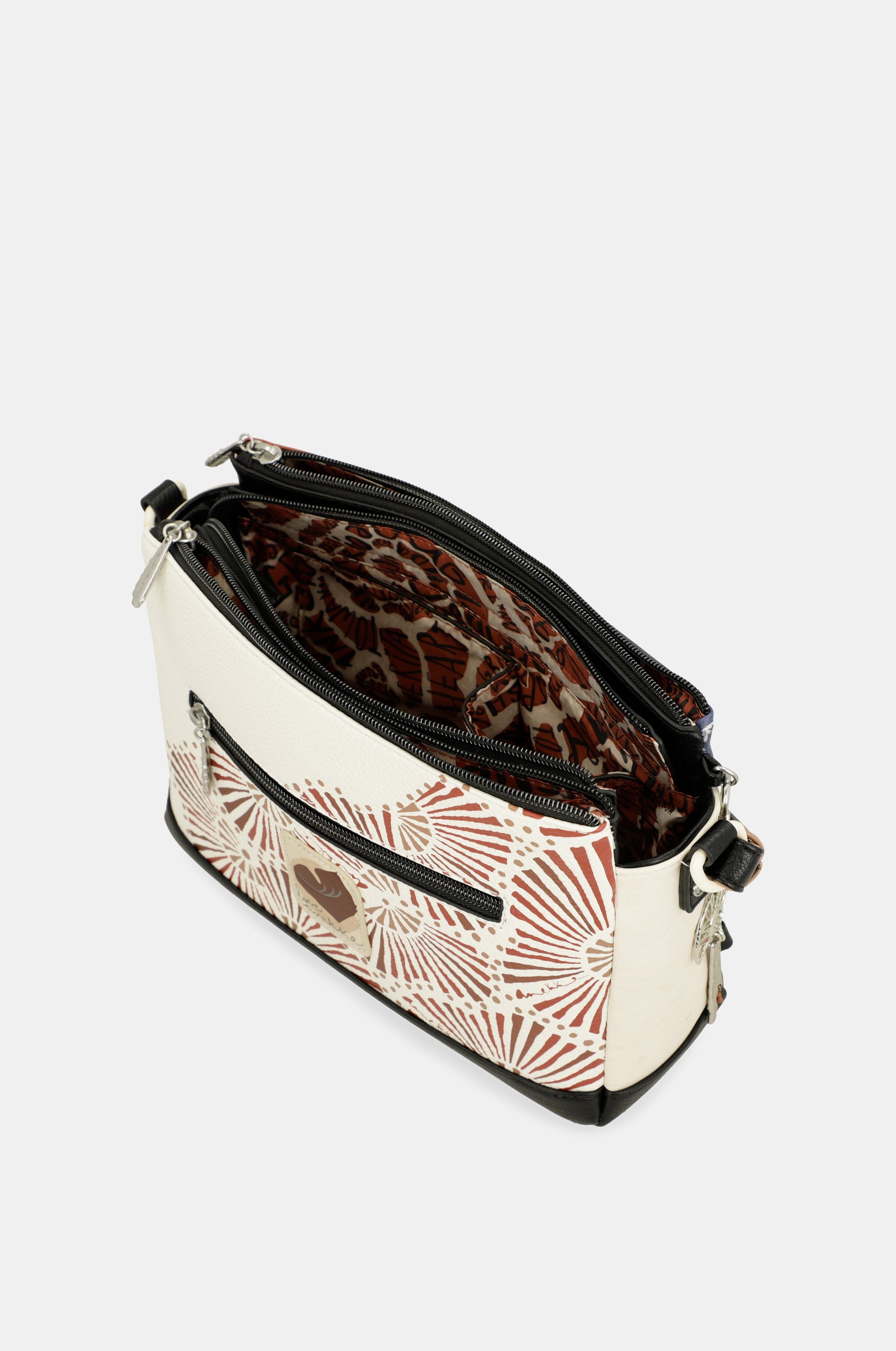 Sac bandoulière imprimé 3 compartiments Alma