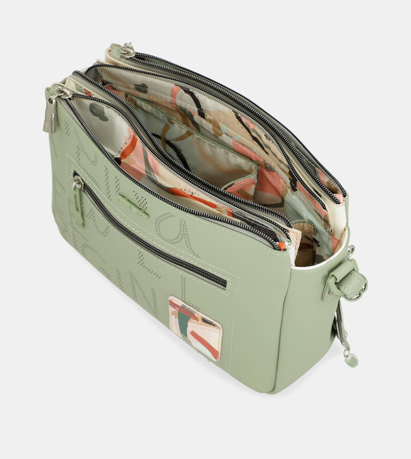 Sac bandoulière imprimé 3 compartiments Alma