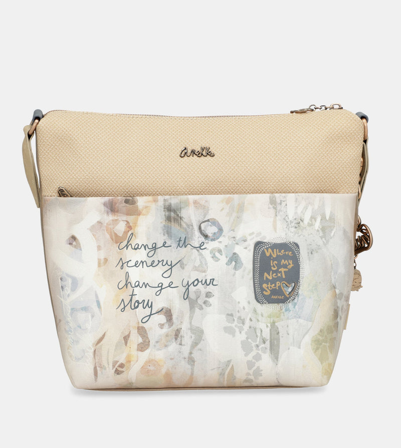 Grand sac bandoulière avec poche avant Memories