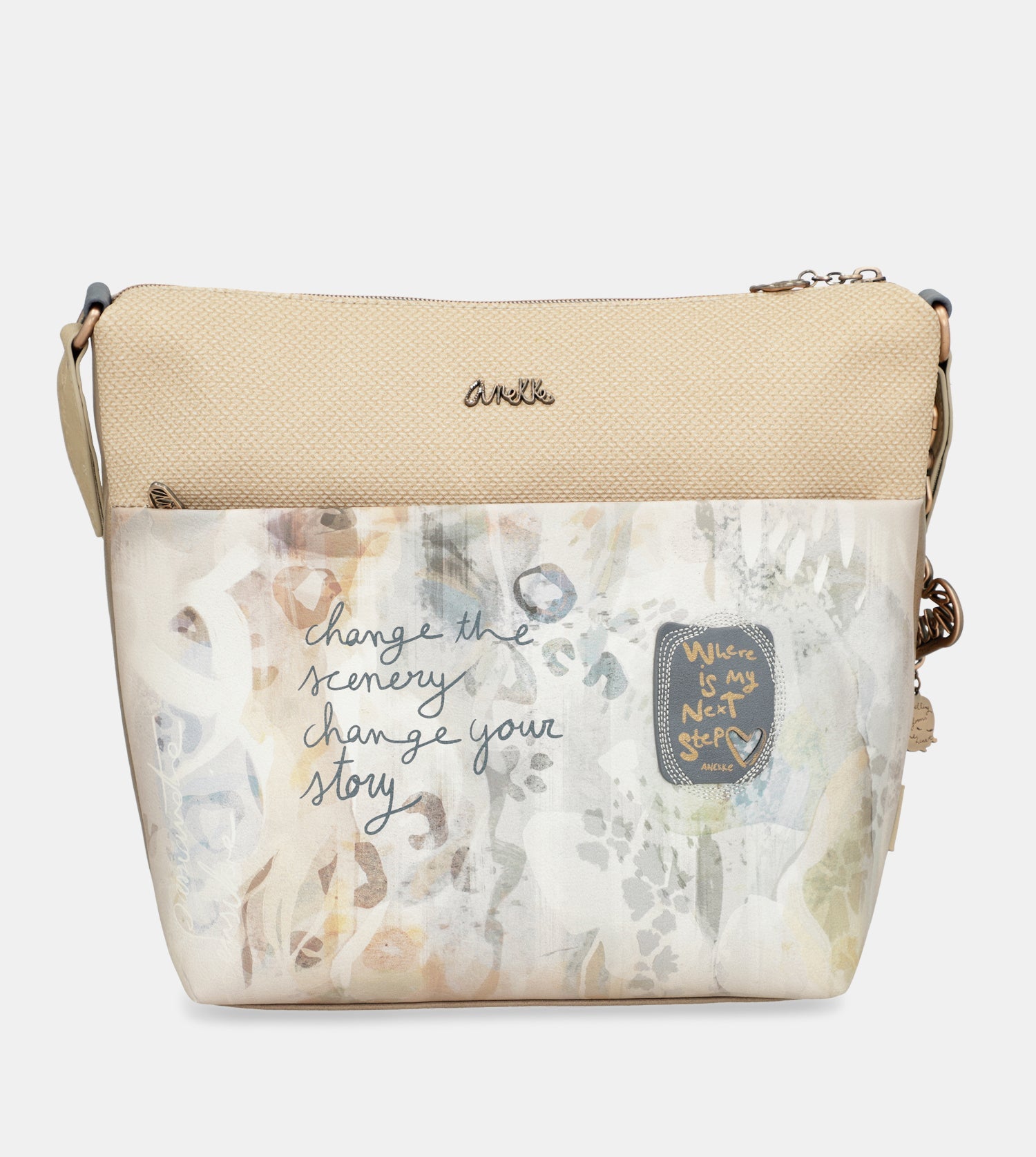 Grand sac bandoulière avec poche avant Memories
