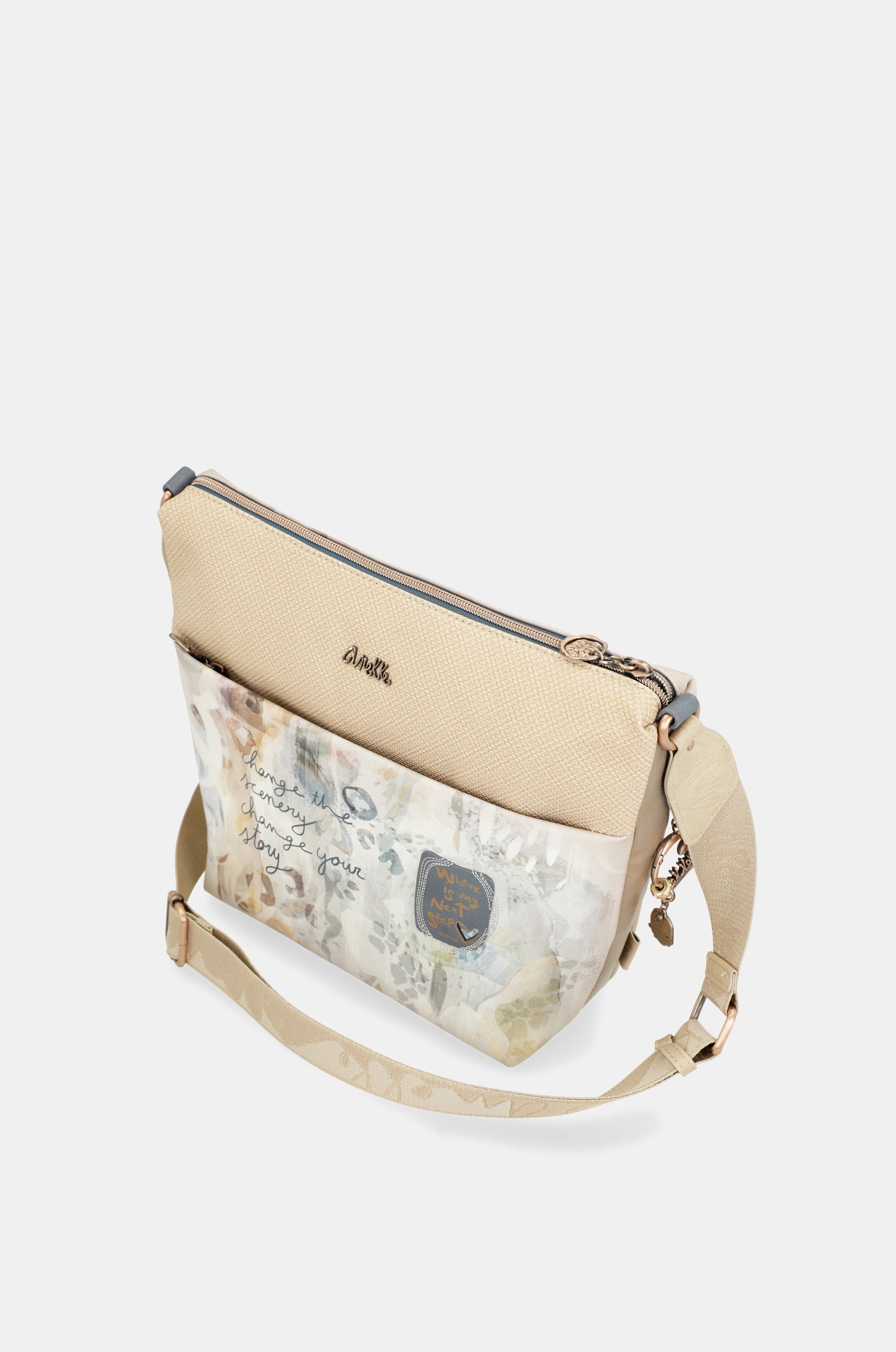 Grand sac bandoulière avec poche avant Memories
