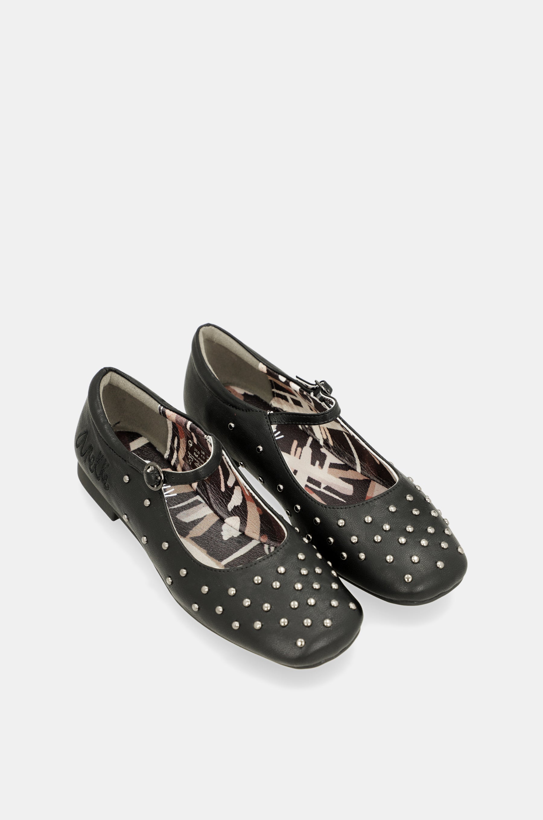 Ballerines cloutées noir