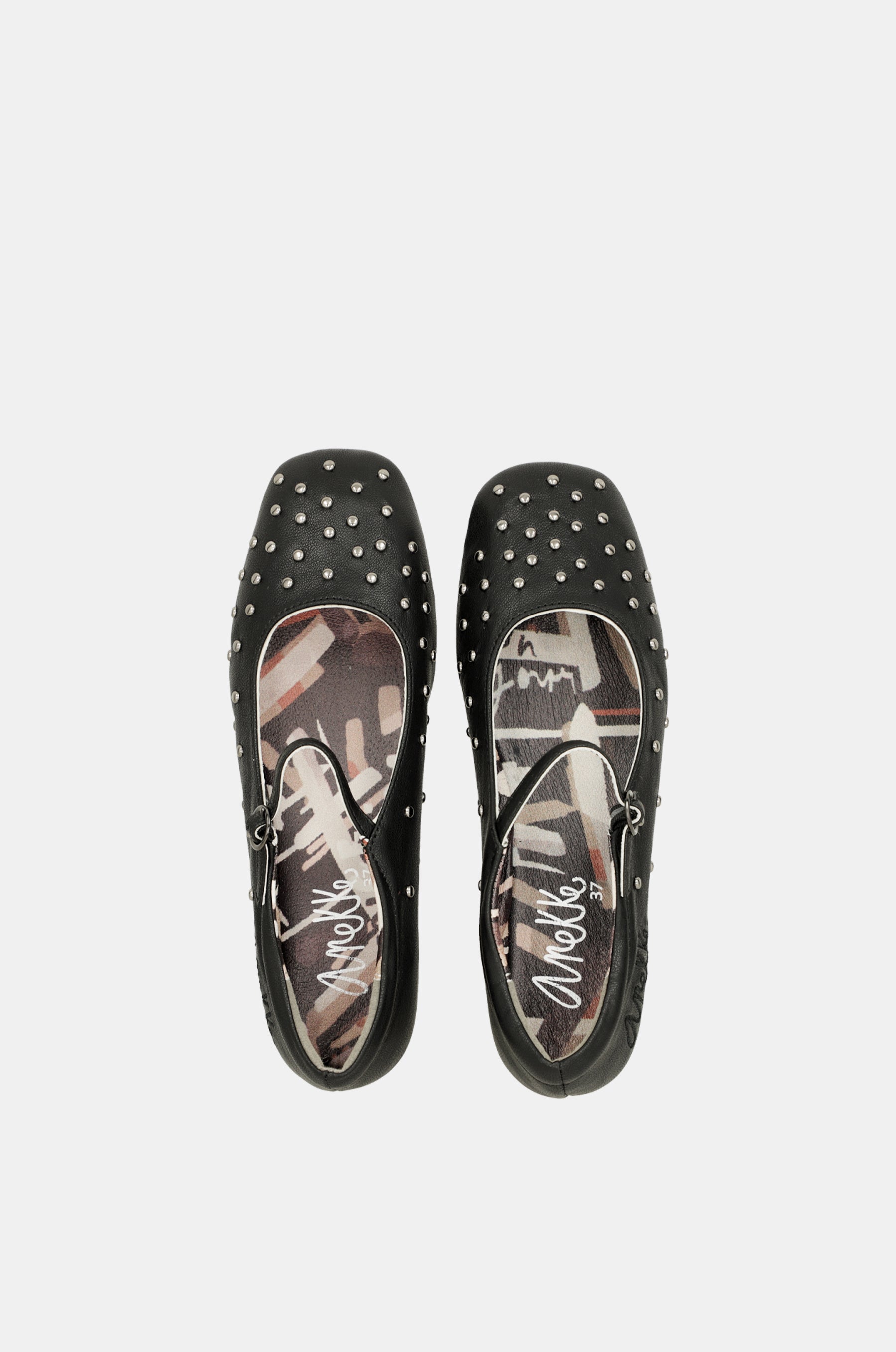 Ballerines cloutées noir