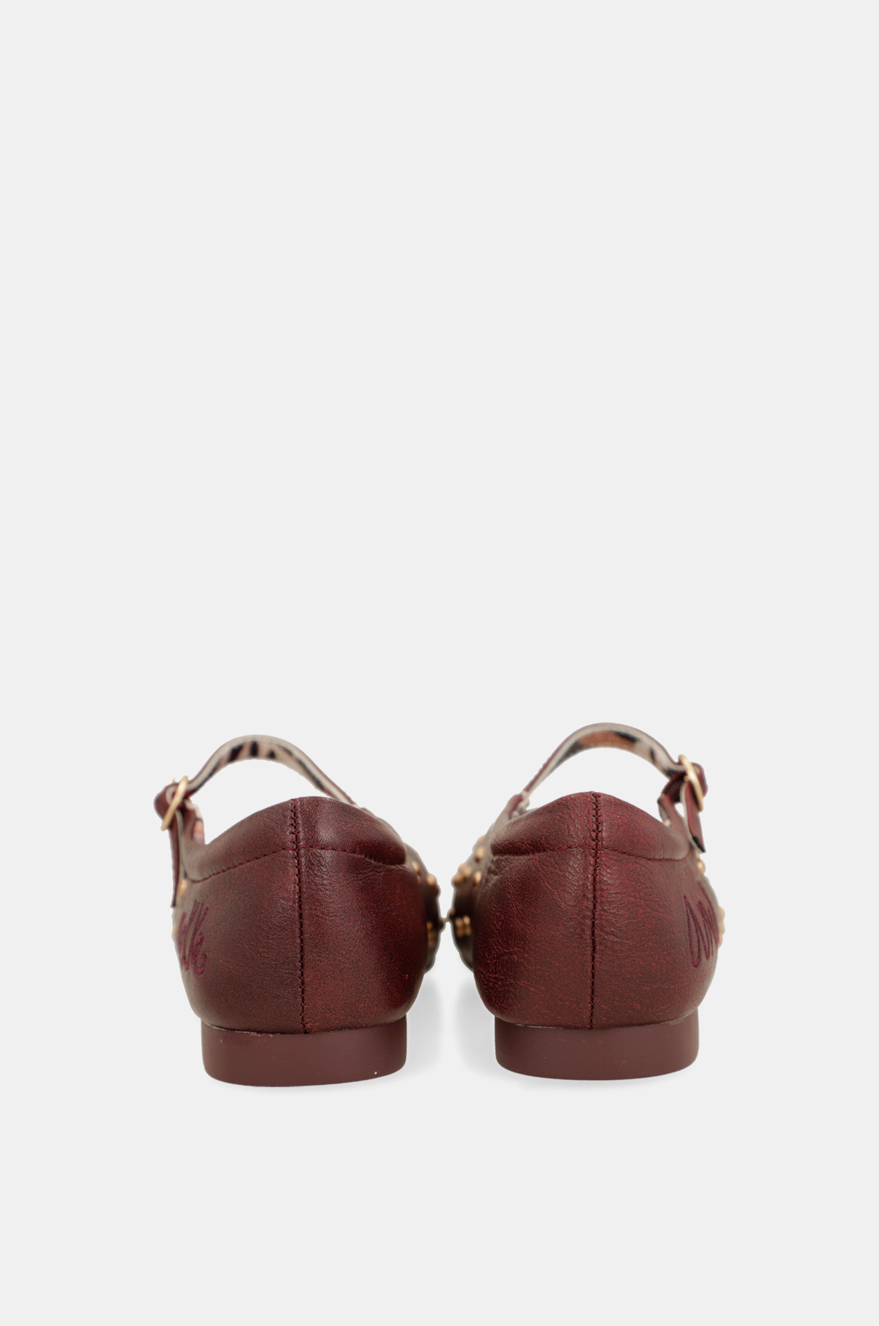 Ballerines cloutées bordeaux