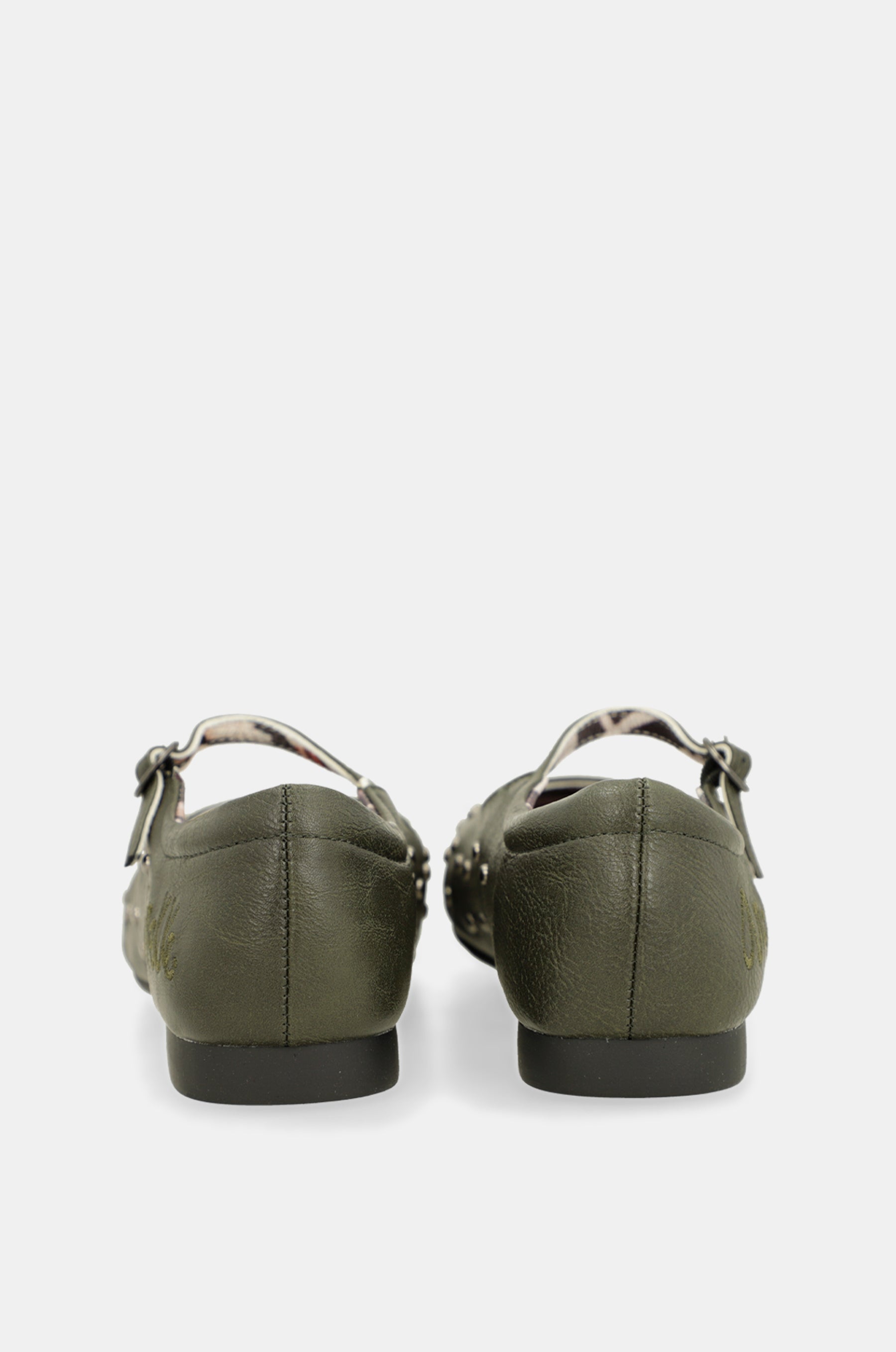 Ballerines cloutées kaki