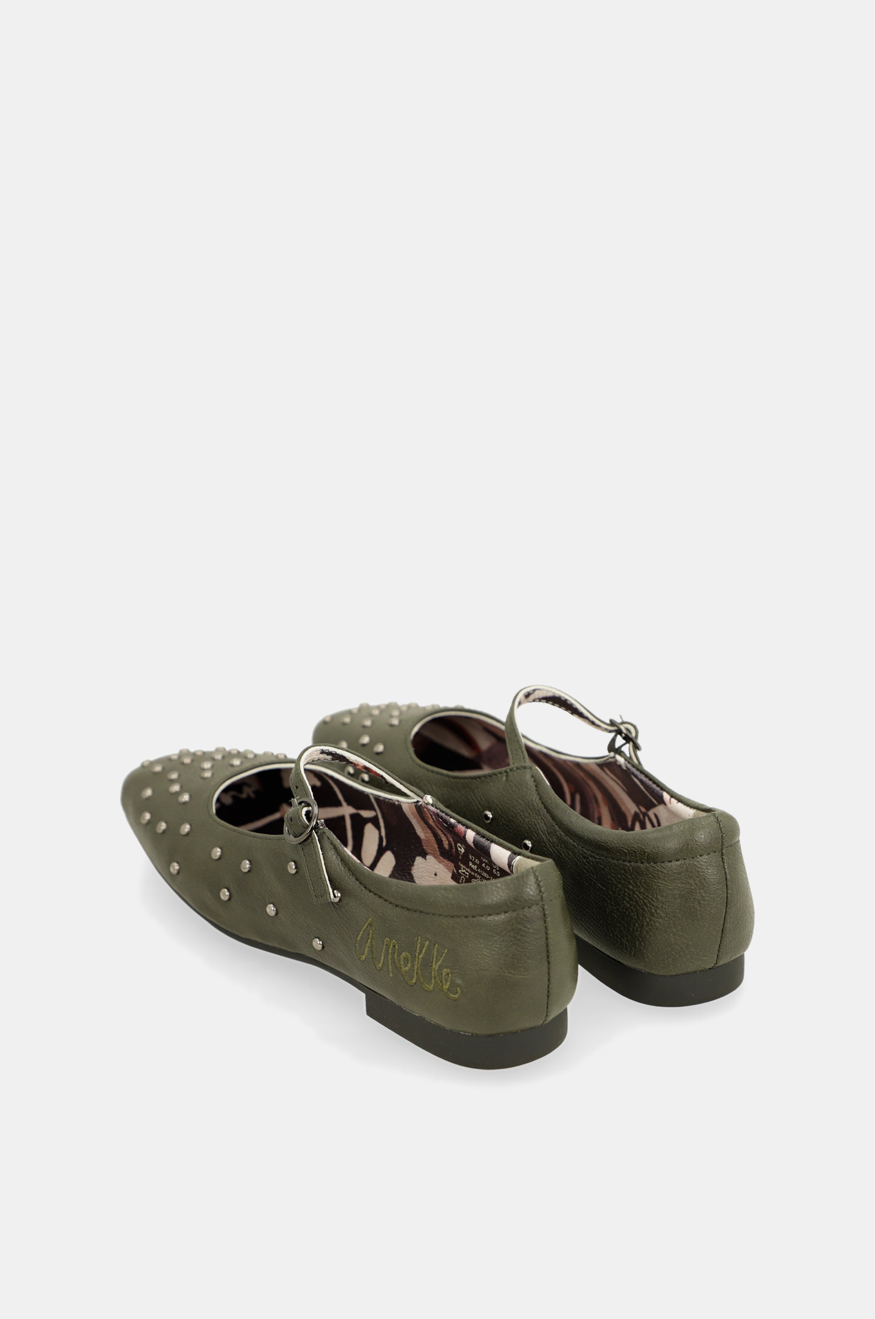 Ballerines cloutées kaki