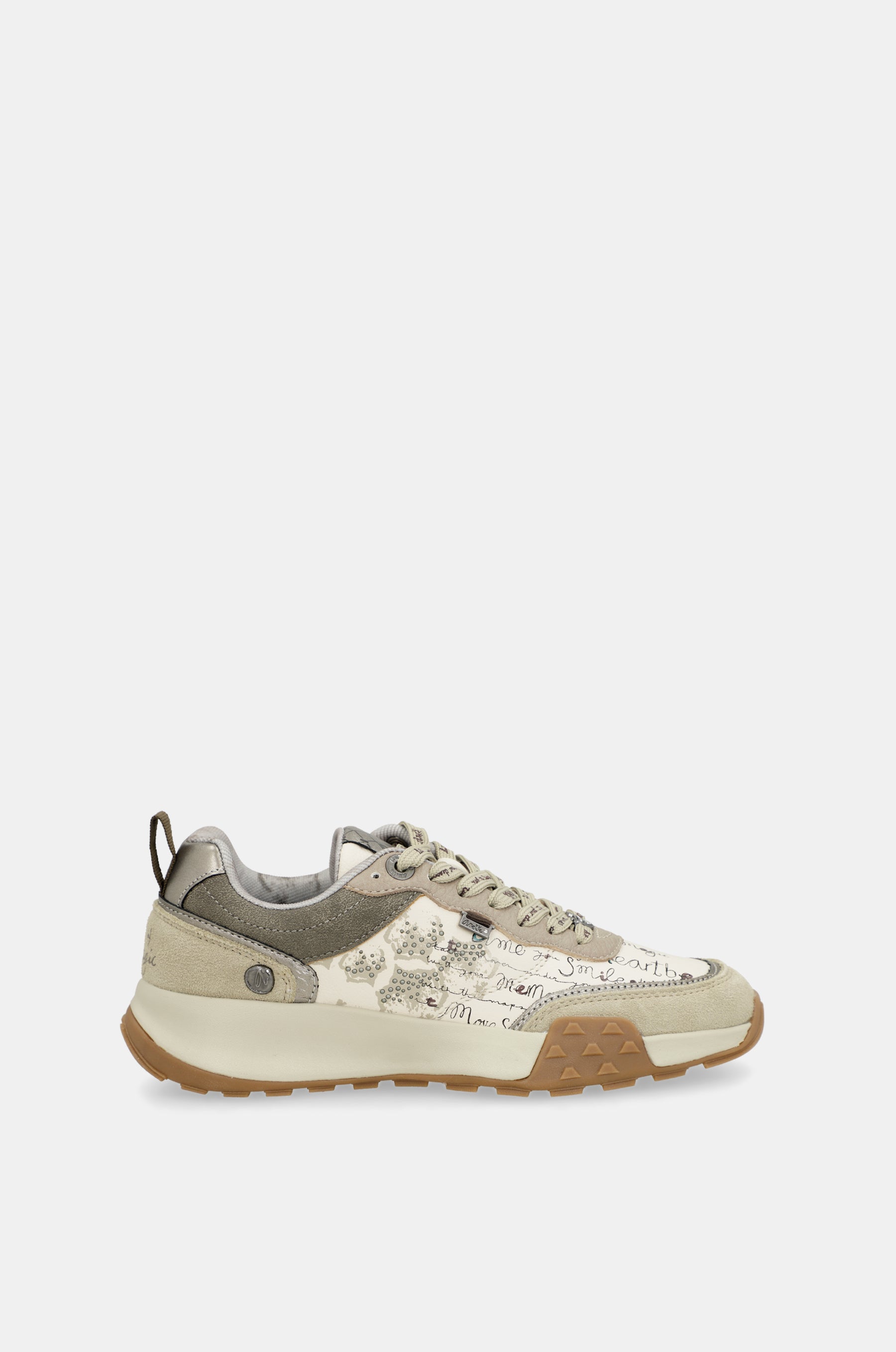 Baskets beige imprimé