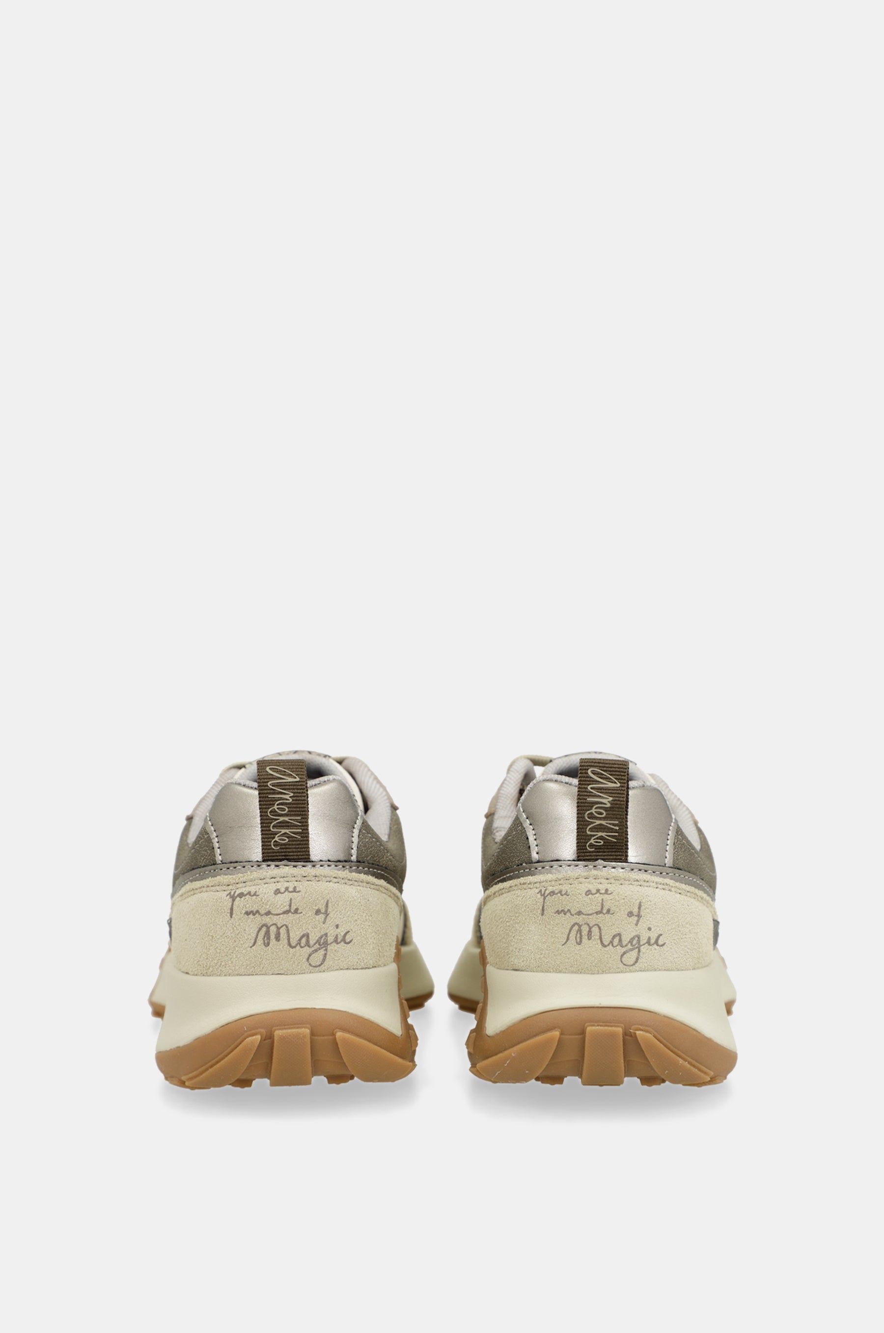 Baskets beige imprimé
