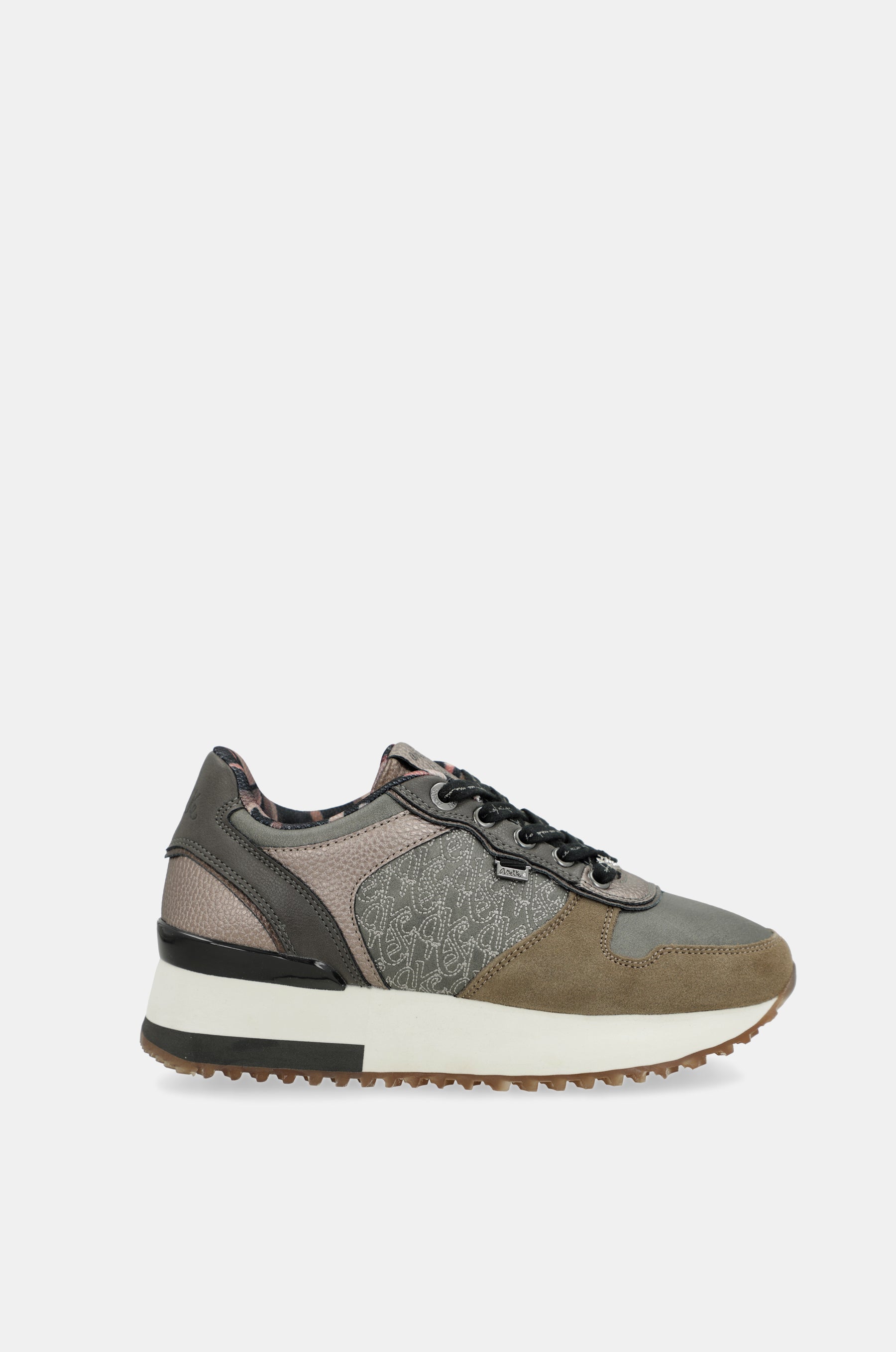 Baskets compensées taupe
