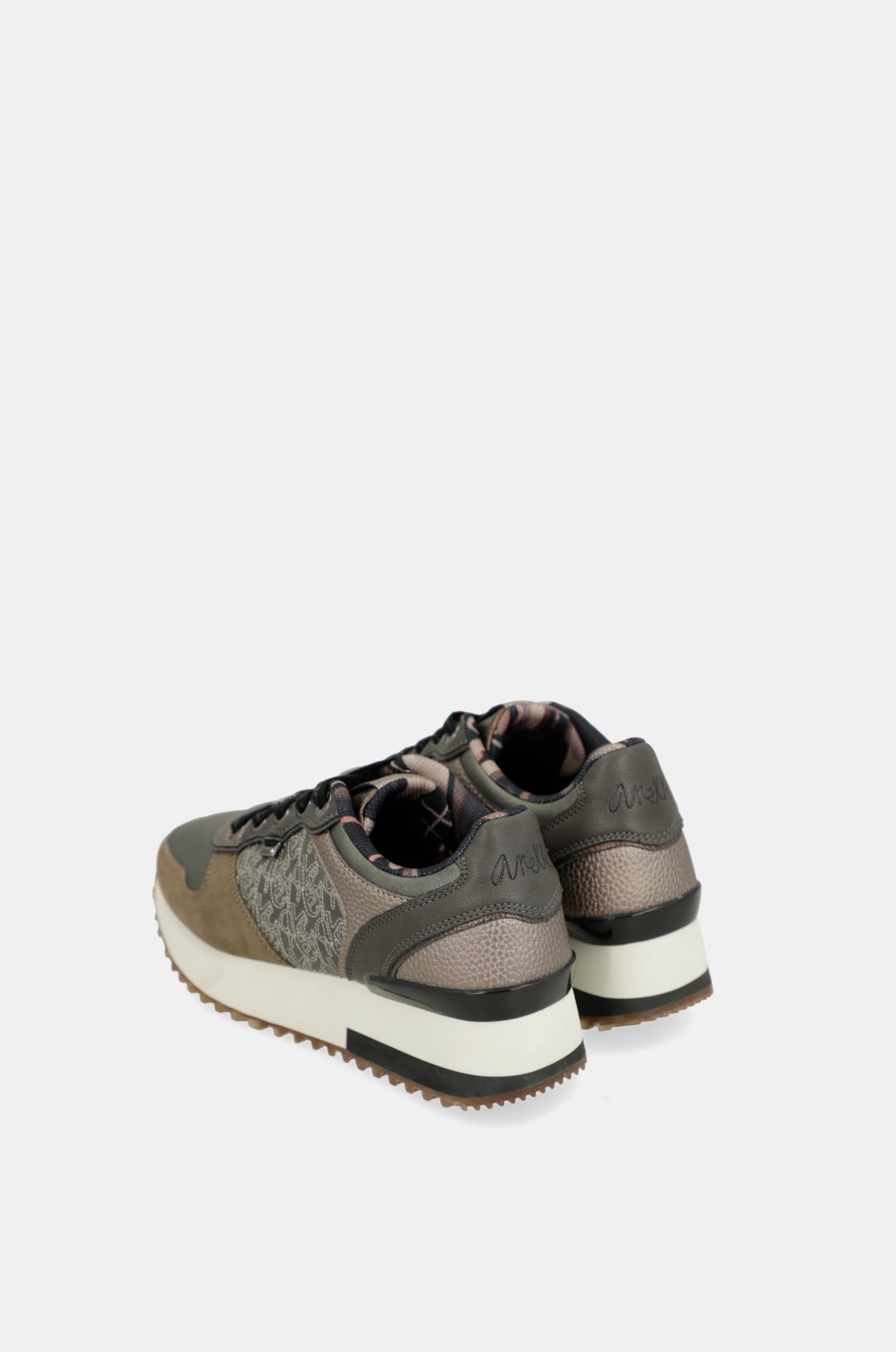 Baskets compensées taupe