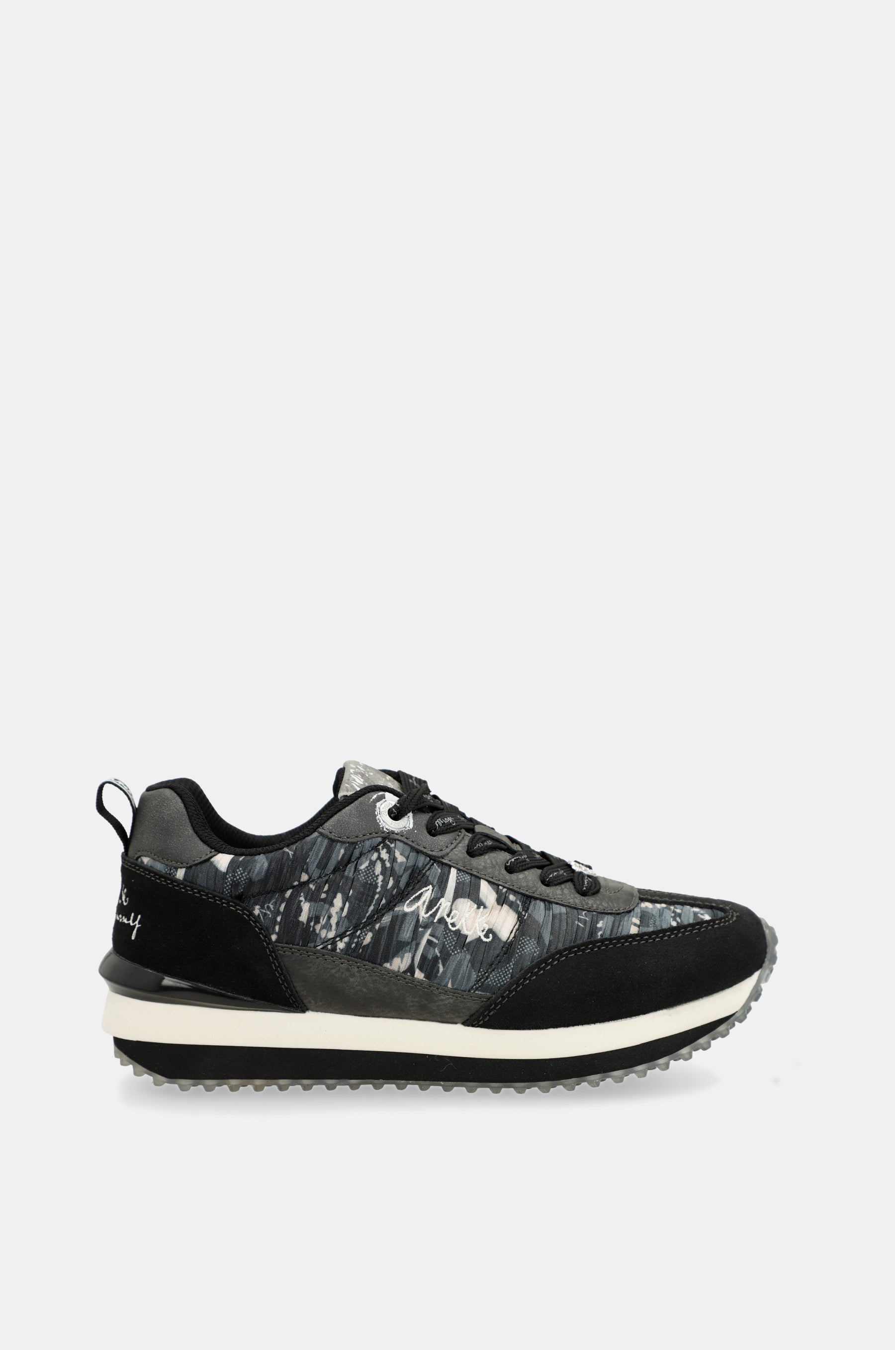 Baskets noir semelle multicolore