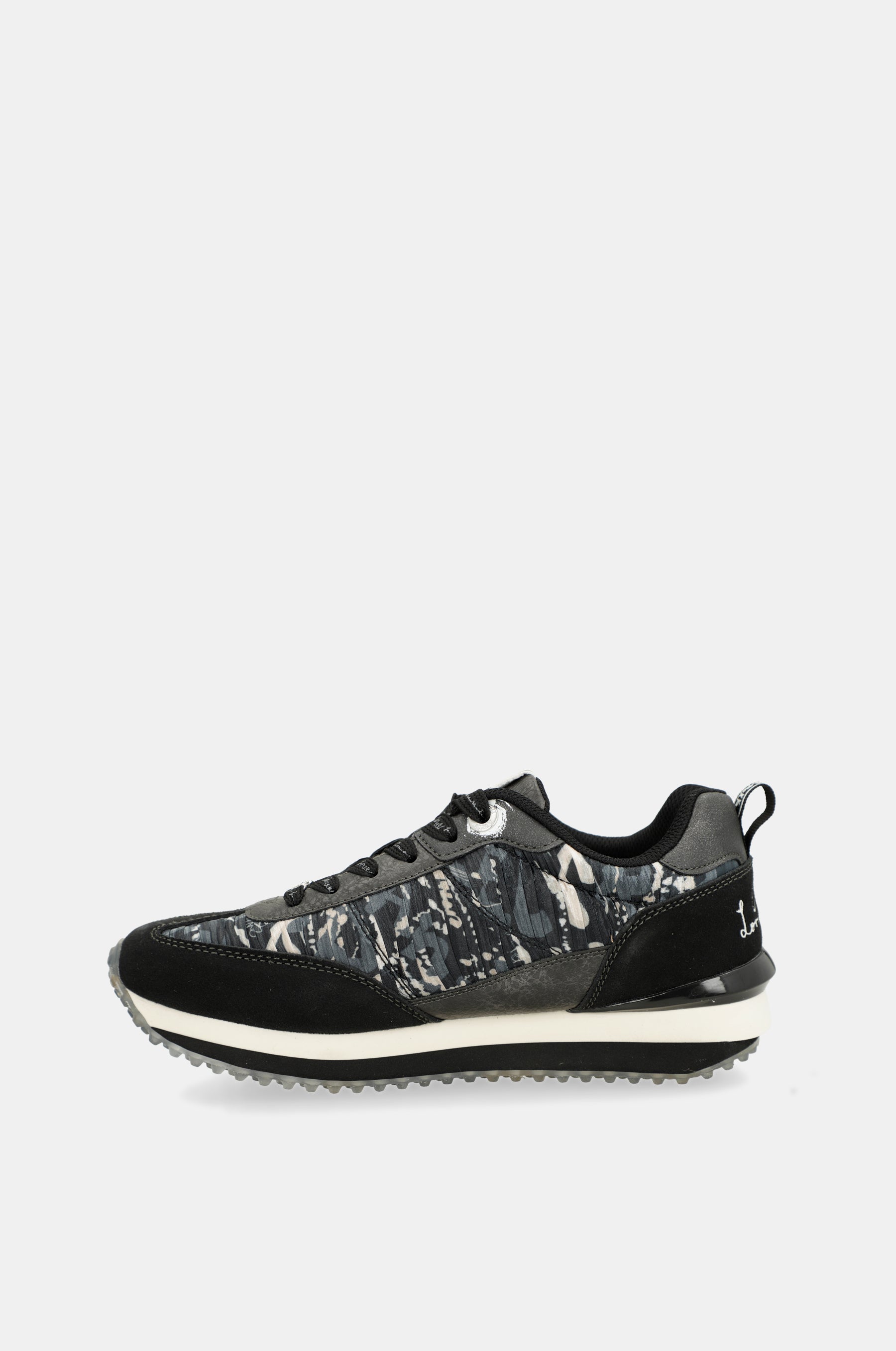 Baskets noir semelle multicolore