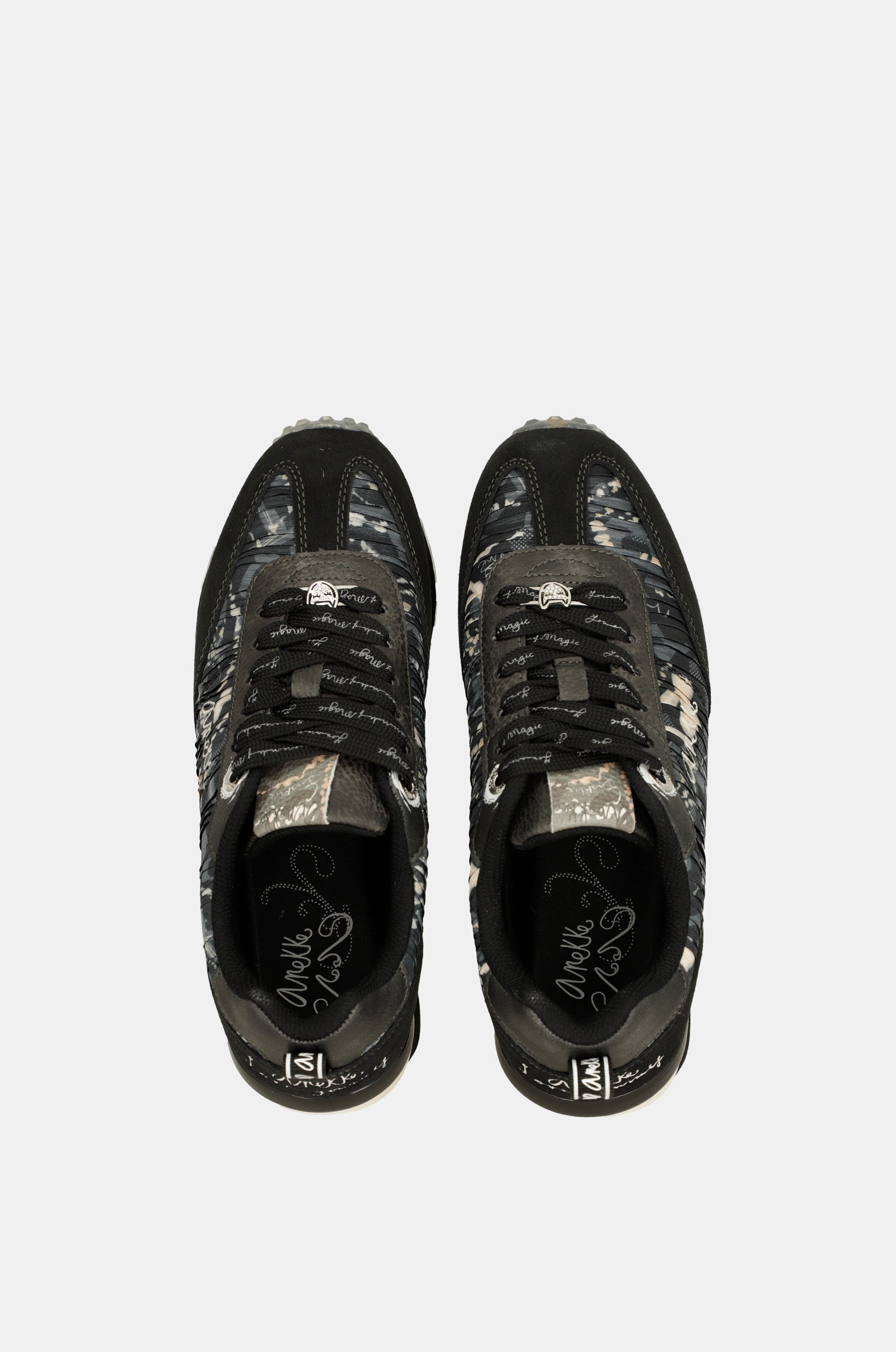 Baskets noir semelle multicolore