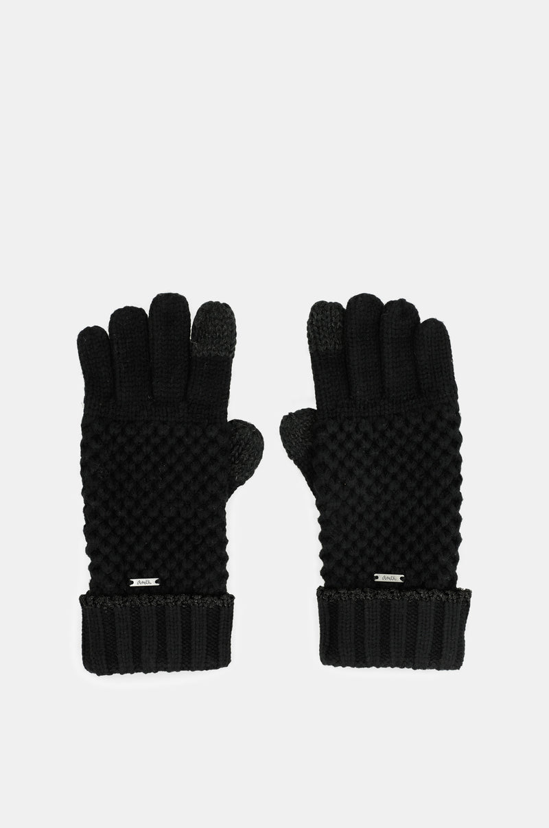 Gants en maille noir