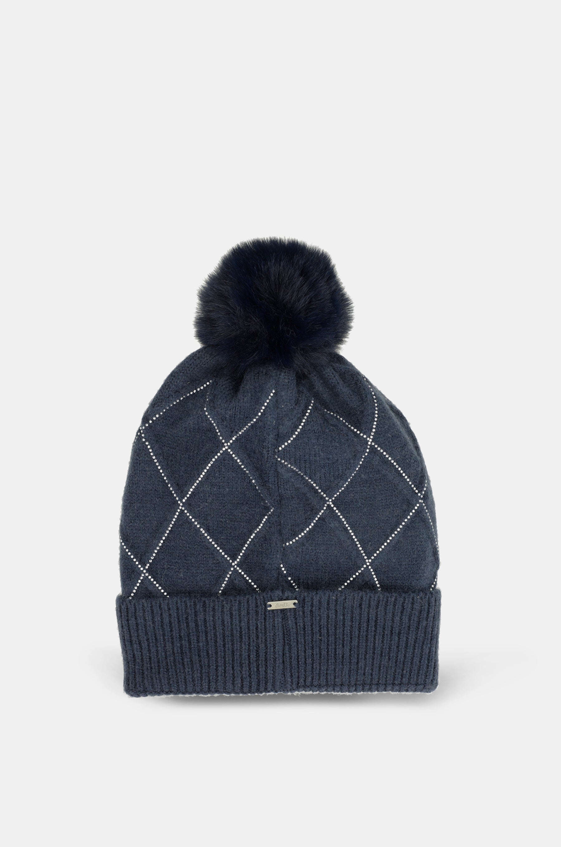 Bonnet en maille bleu marine
